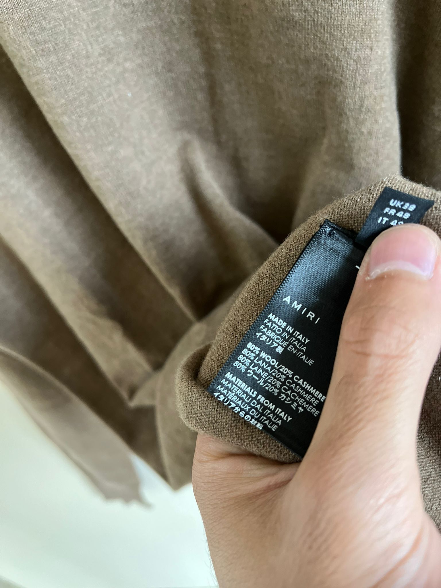 Amiri Cashmere Sweatshirt in Brown Size US M / EU 48-50 / 2 - 9 Thumbnail