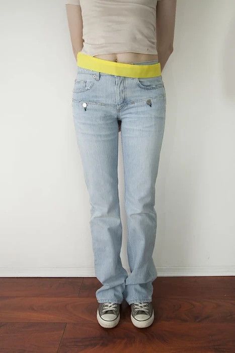 image of Helmut Lang Vintage Clean Broken Denim in Blue, Women's (Size 26)