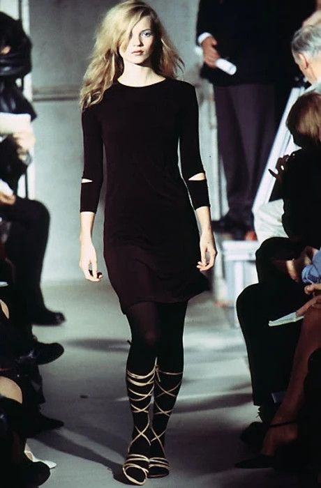 image of Helmut Lang Ss96 Cut-Out Dress in Burgundy, Women's (Size XS)