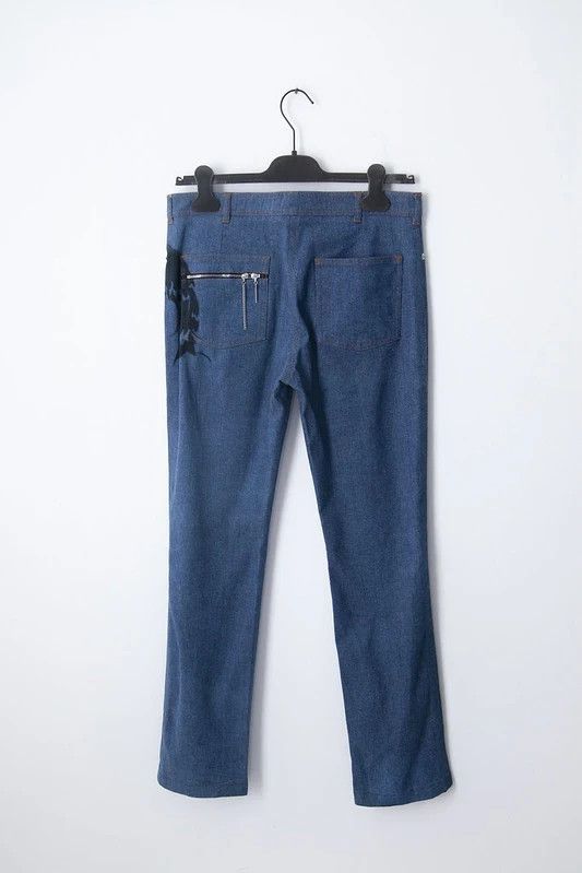Chloe AW01 face print denim jeans Size 27" / US 4 / IT 40 - 4 Thumbnail
