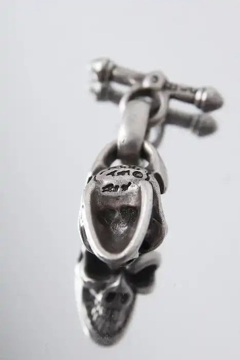 Bill Wall Leather Bill Wall T-bar skull pendant Size ONE SIZE - 3 Thumbnail
