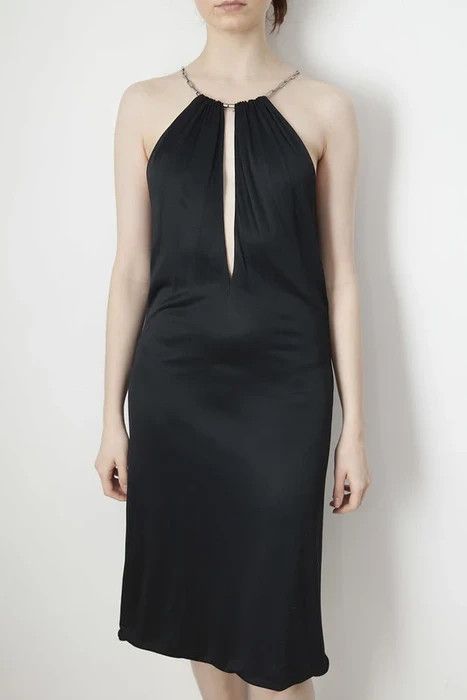 Gucci × Tom Ford SS00 Tom Ford black halter dress Size S / US 4 / IT 40 - 1 Thumbnail