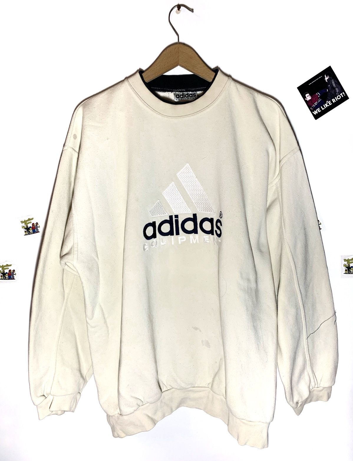 Adidas × Vintage Adidas Equipment 90’s Vintage Sweatshirt Crewneck Size US XL / EU 56 / 4 - 2 Thumbnail