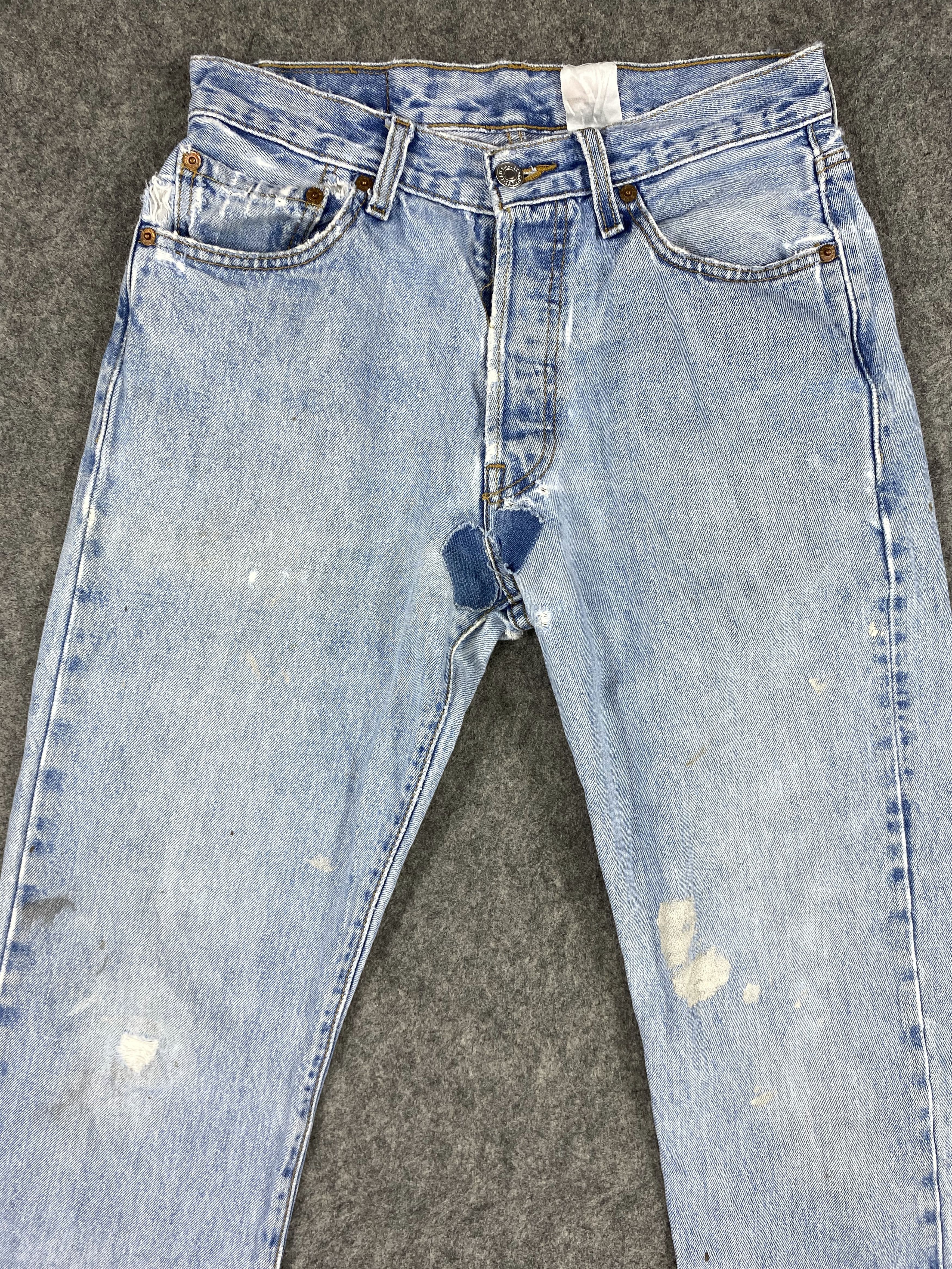Levi's Mid Blue Vintage Levi's 501 Jeans 29x29 Denim -JN1157 Size US 29 - 3 Thumbnail