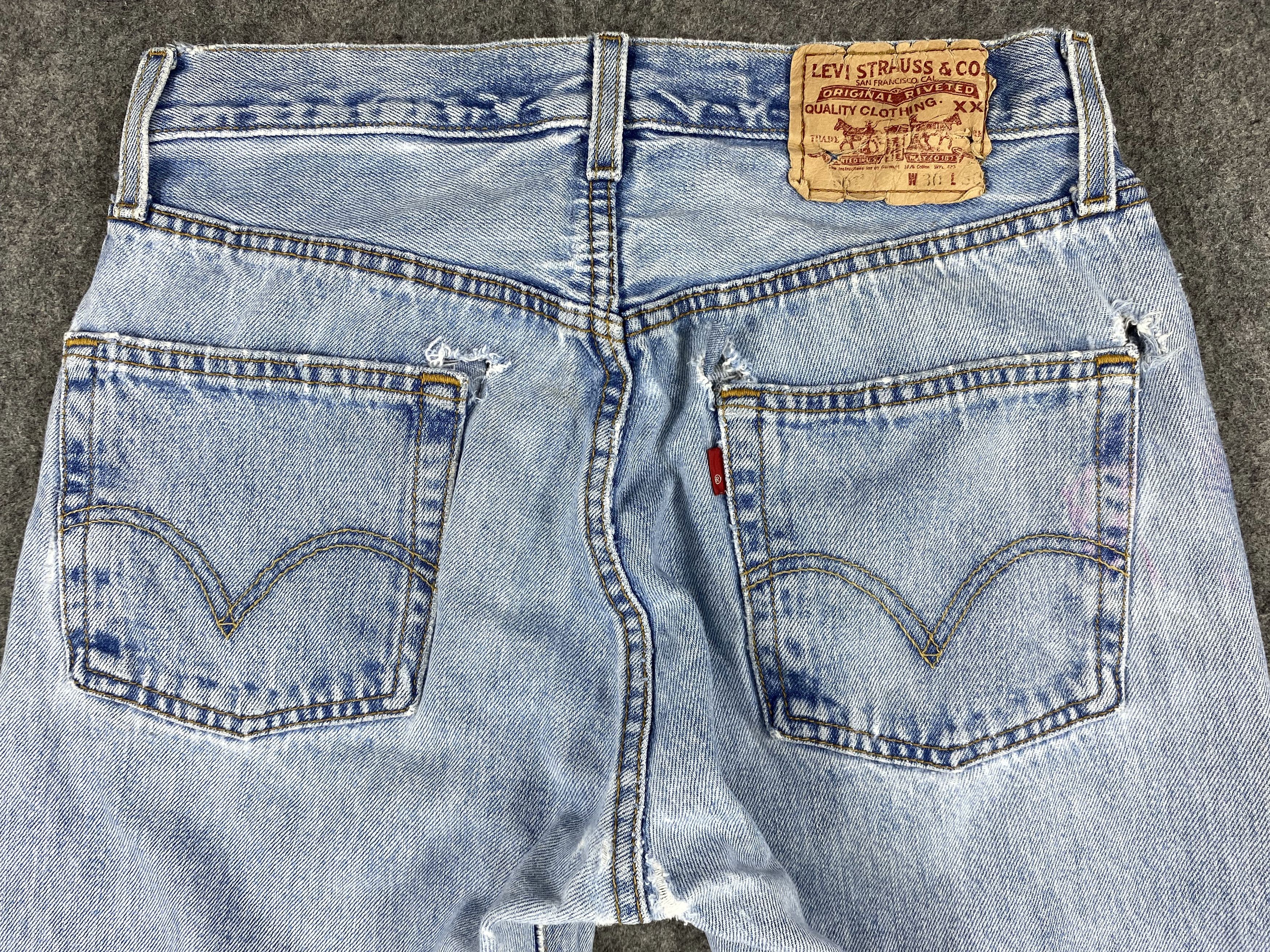 Levi's Mid Blue Vintage Levi's 501 Jeans 29x29 Denim -JN1157 Size US 29 - 4 Thumbnail