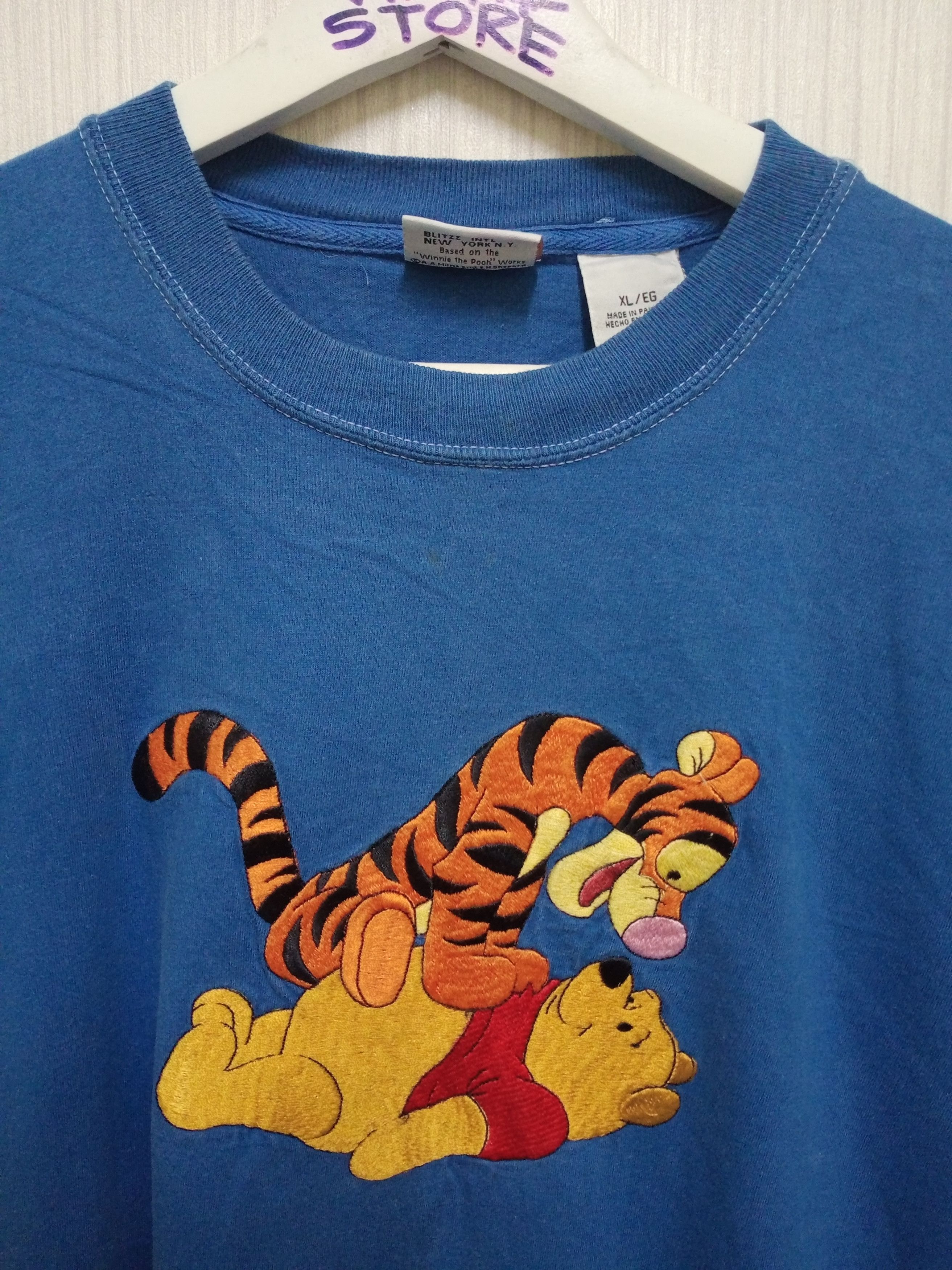 Cartoon Network Vintage Winnie The Pooh & Tigger Embroidered Logo Tshirt Size US L / EU 52-54 / 3 - 3 Thumbnail