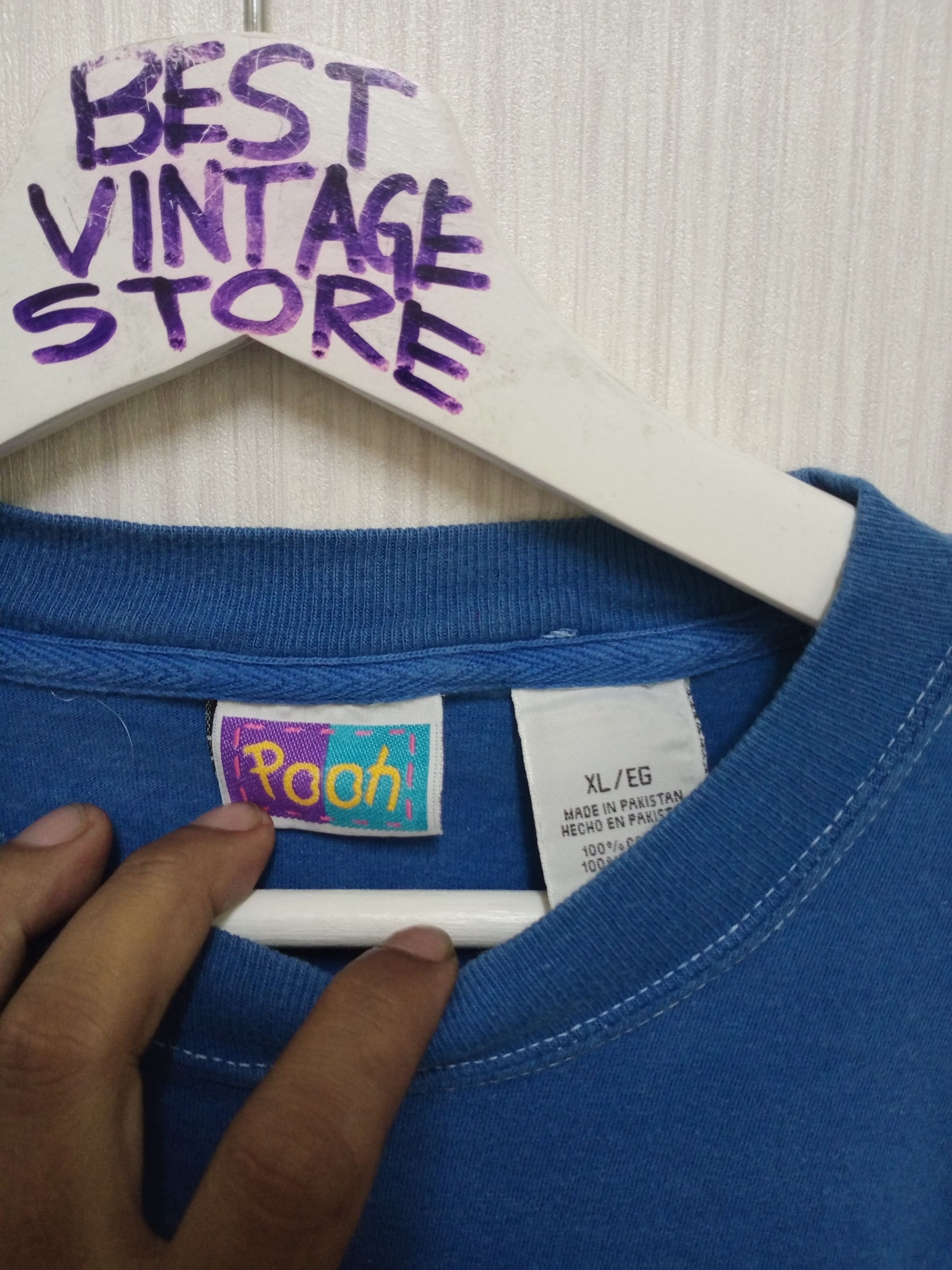 Cartoon Network Vintage Winnie The Pooh & Tigger Embroidered Logo Tshirt Size US L / EU 52-54 / 3 - 5 Thumbnail