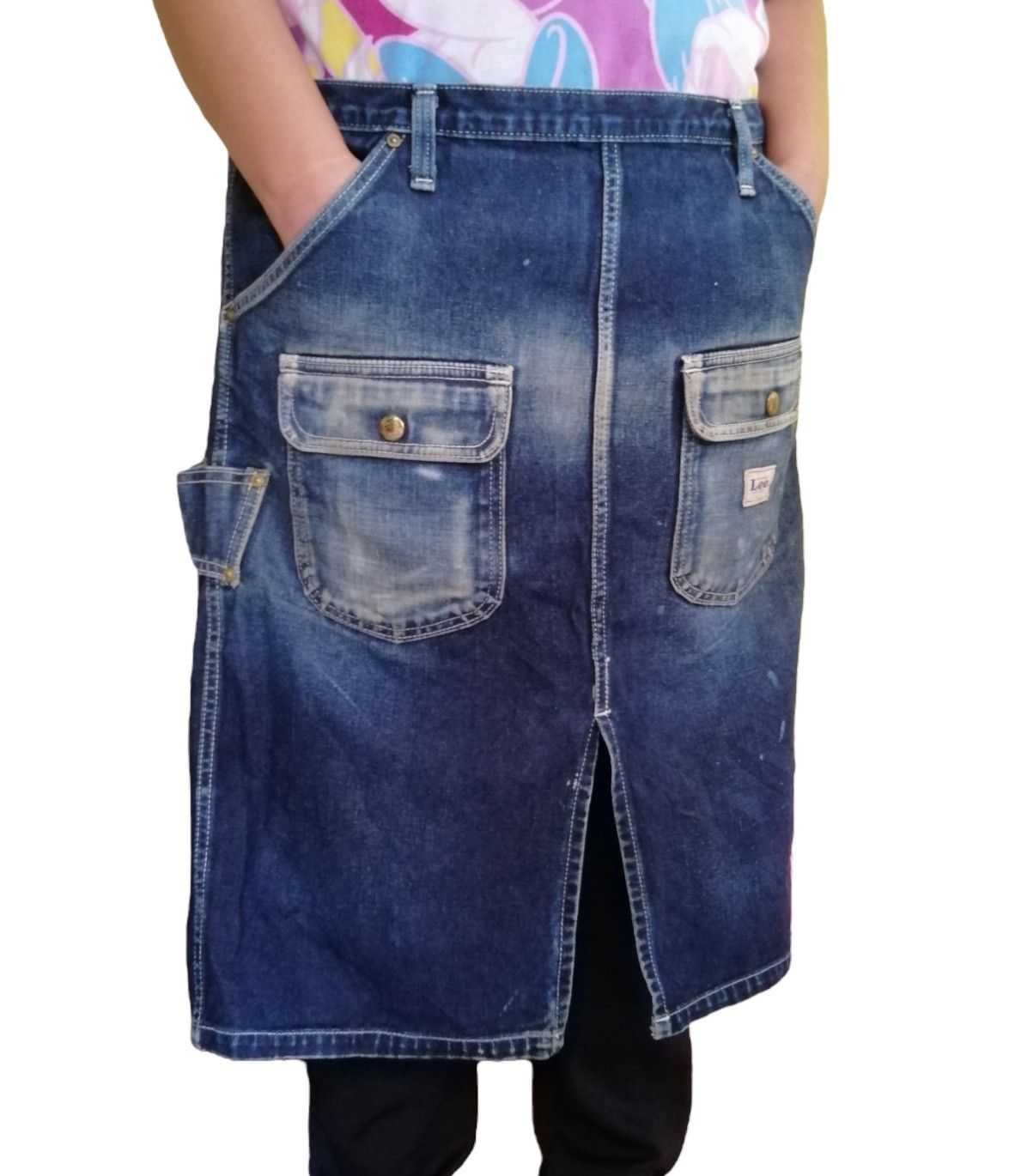 Lee Vintage Lee Faded Denim Waist Apron Size ONE SIZE - 7 Thumbnail