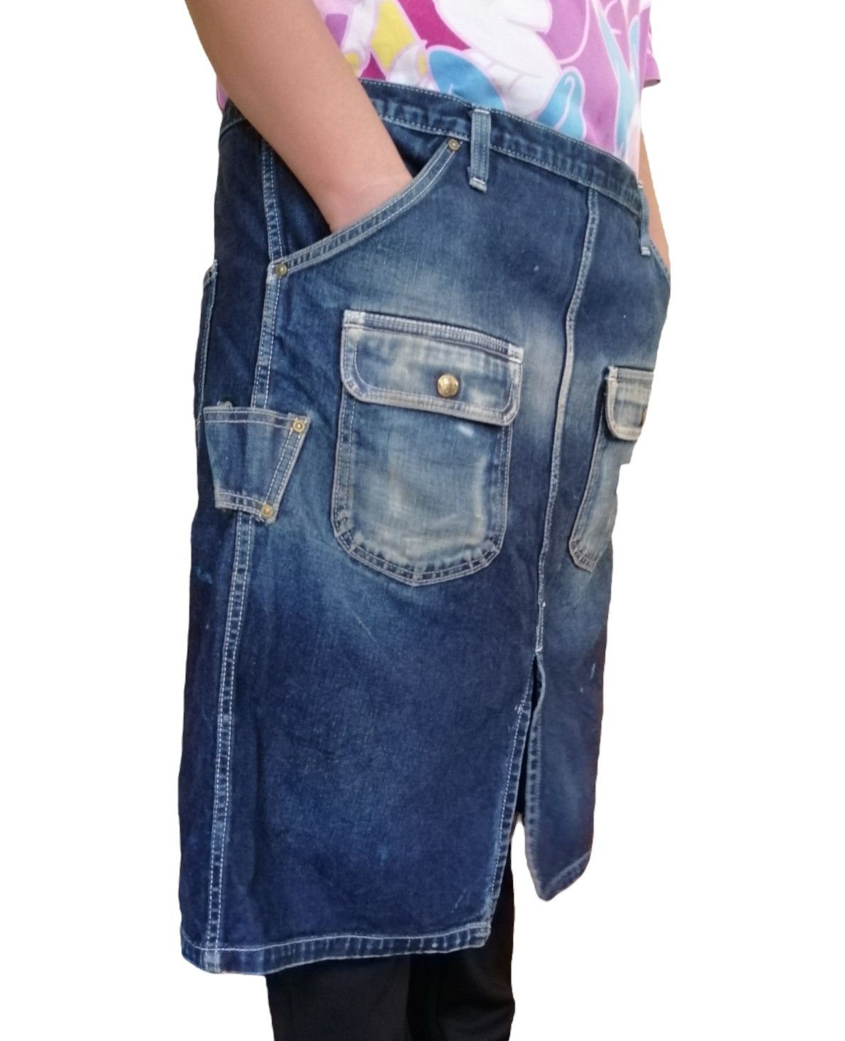 Lee Vintage Lee Faded Denim Waist Apron Size ONE SIZE - 5 Thumbnail