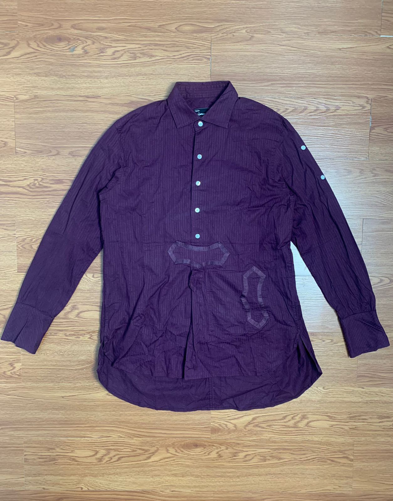 image of Number N Ine Number (N)Ine Ss09 “Lonesome Heroes” Purple Button Shirt, Men's (Size Large)
