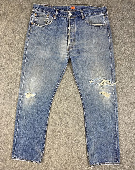 Vintage Dirty Blue Vintage Levi's 501 Jeans 37x29.5 Denim -JN2260 | Grailed