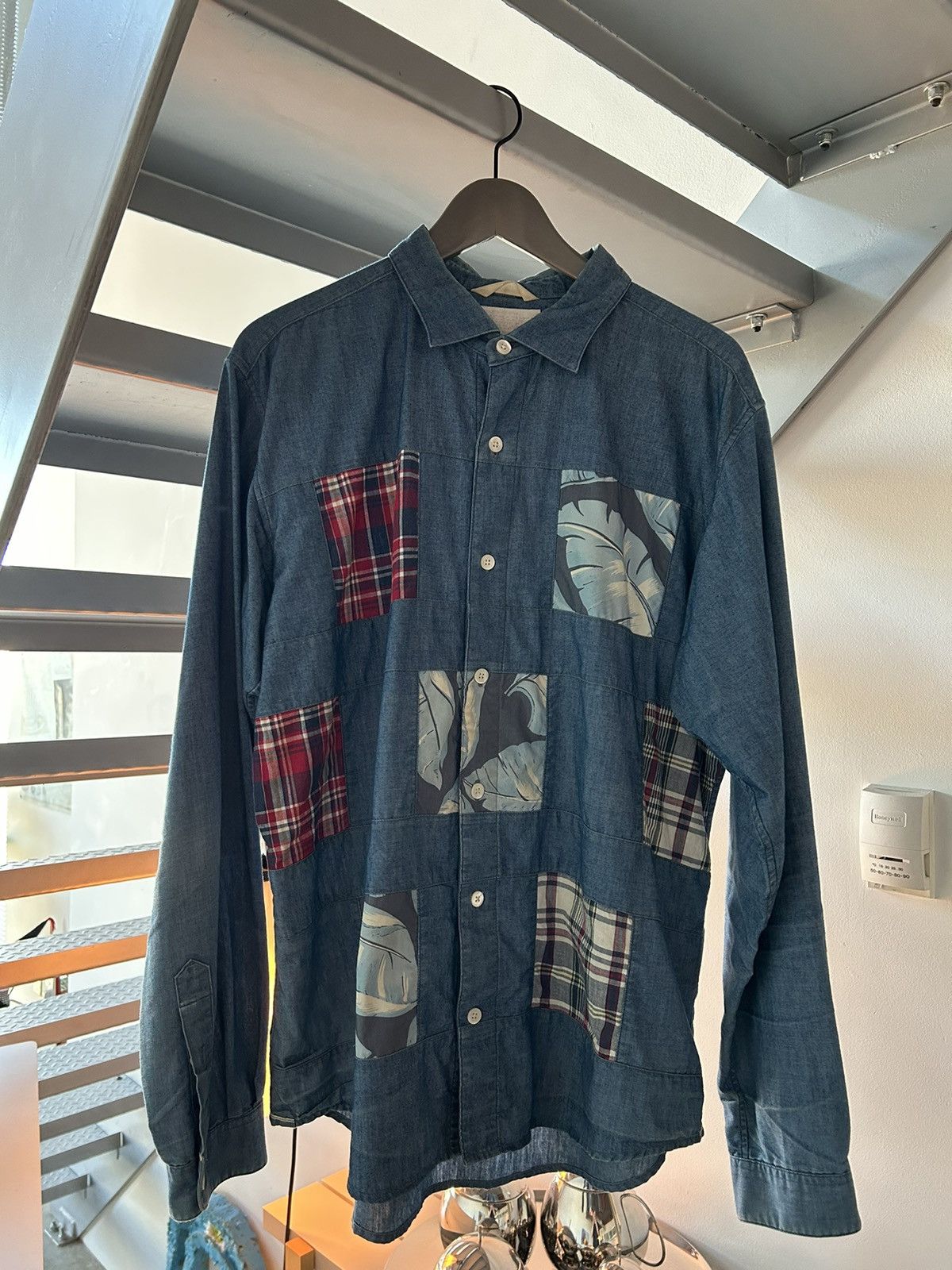 Patchwork wind shirt