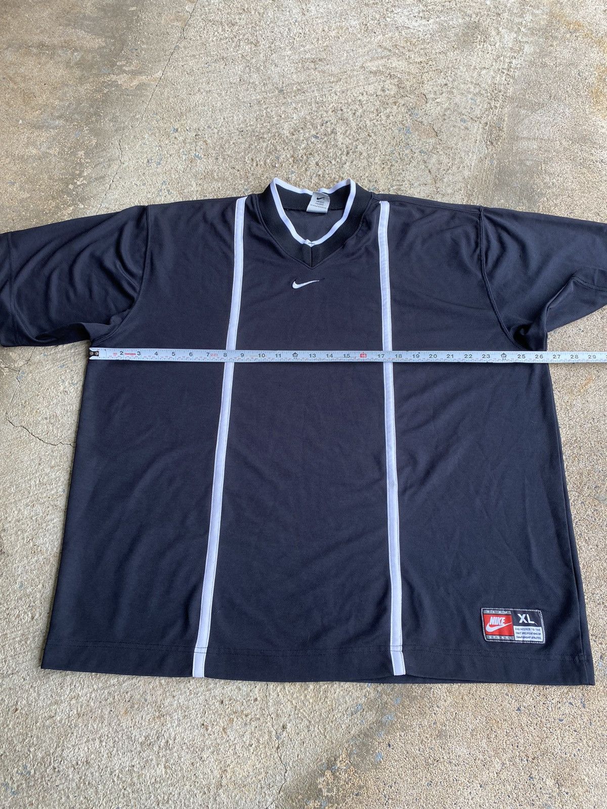 Nike × Vintage Vintage Y2K Nike Center Check Jersey Oversized Shirt Size US XL / EU 56 / 4 - 11 Thumbnail