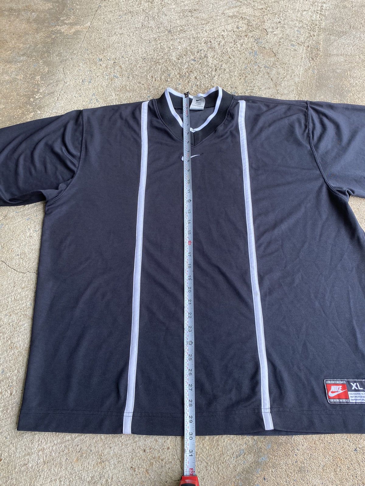 Nike × Vintage Vintage Y2K Nike Center Check Jersey Oversized Shirt Size US XL / EU 56 / 4 - 10 Thumbnail