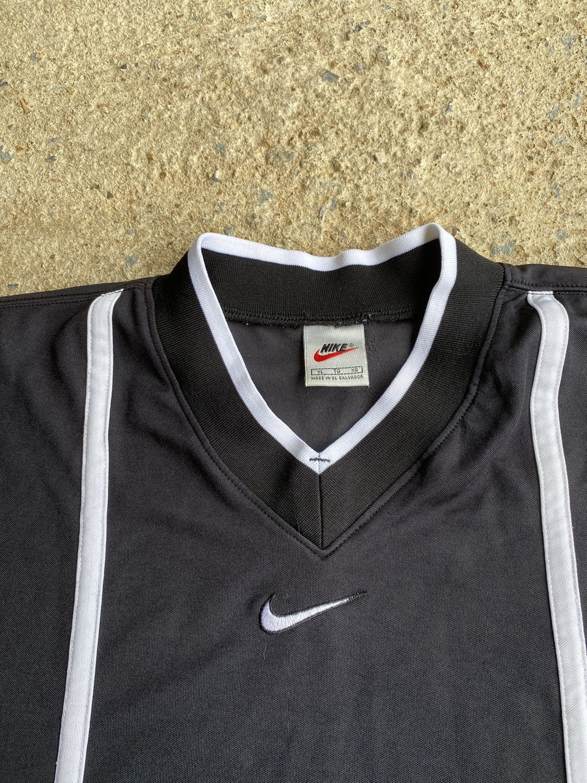 Nike × Vintage Vintage Y2K Nike Center Check Jersey Oversized Shirt Size US XL / EU 56 / 4 - 3 Thumbnail