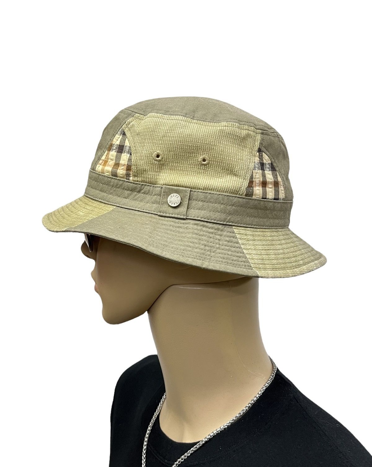 DAKS VTG Y2K DAKS LONDON Symetrical Patchwork Bucket Hat Size ONE SIZE - 4 Thumbnail