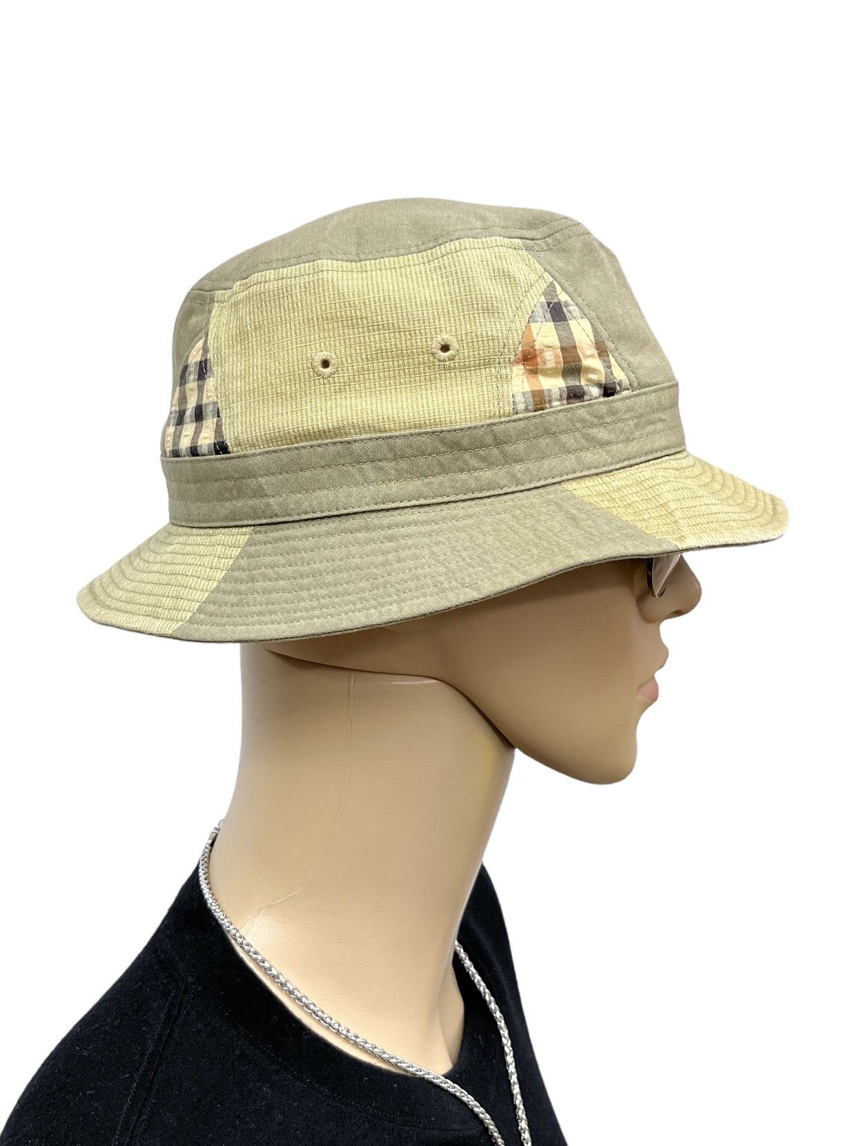DAKS VTG Y2K DAKS LONDON Symetrical Patchwork Bucket Hat Size ONE SIZE - 3 Thumbnail