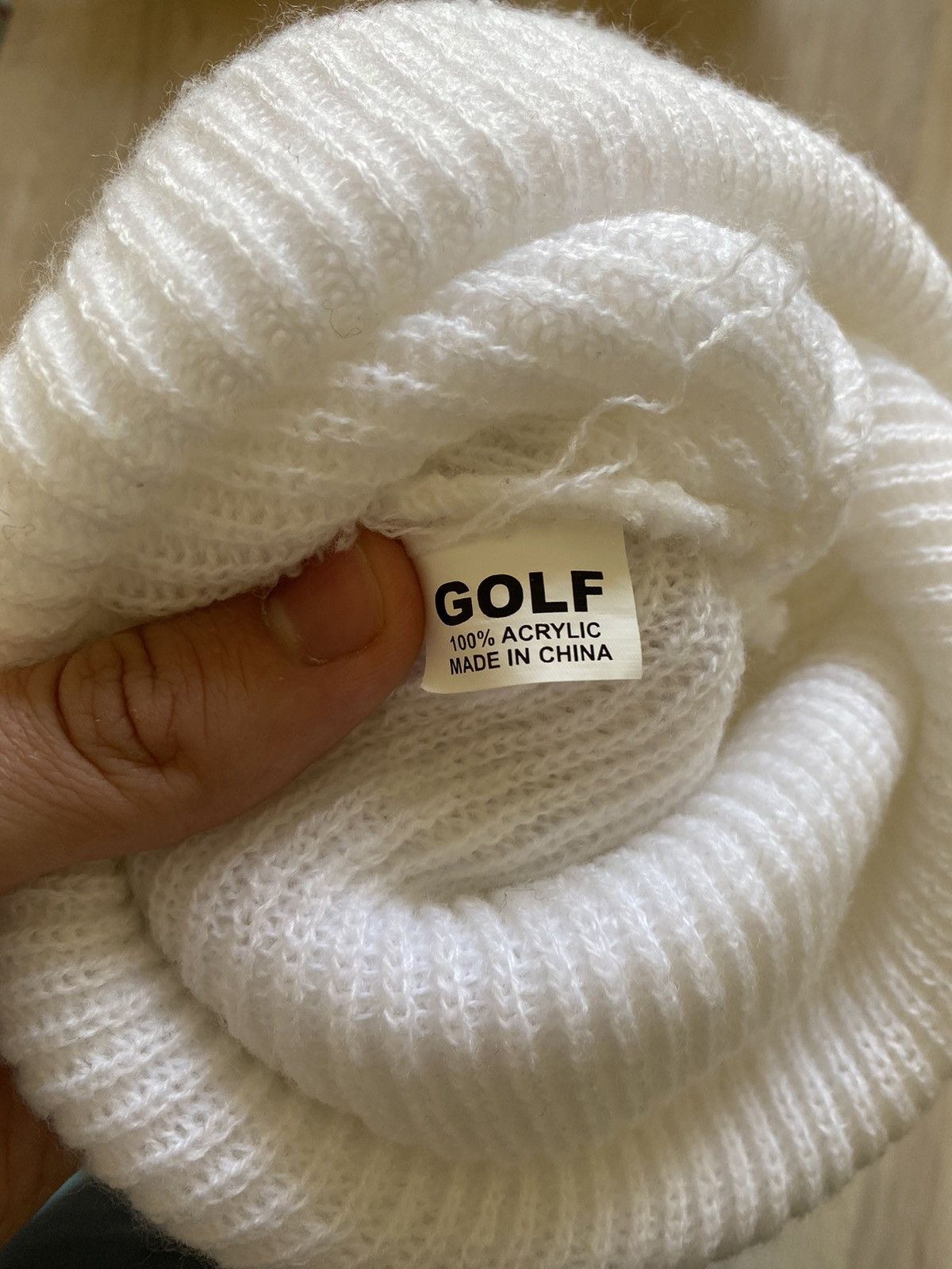 Golf Wang Camp Flog Gnaw 2017 Golf Wang Great Wang Sam Beanie White Size ONE SIZE - 3 Thumbnail