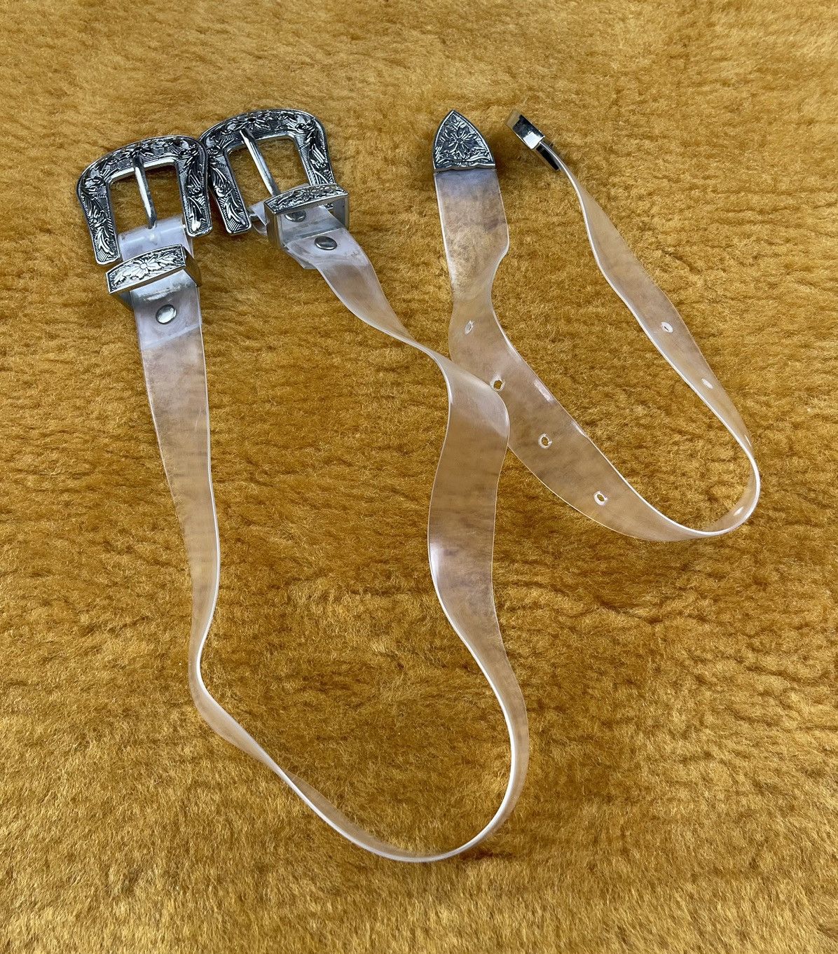 Japanese Brand two buckle transparent belt Size 30 - 2 Thumbnail