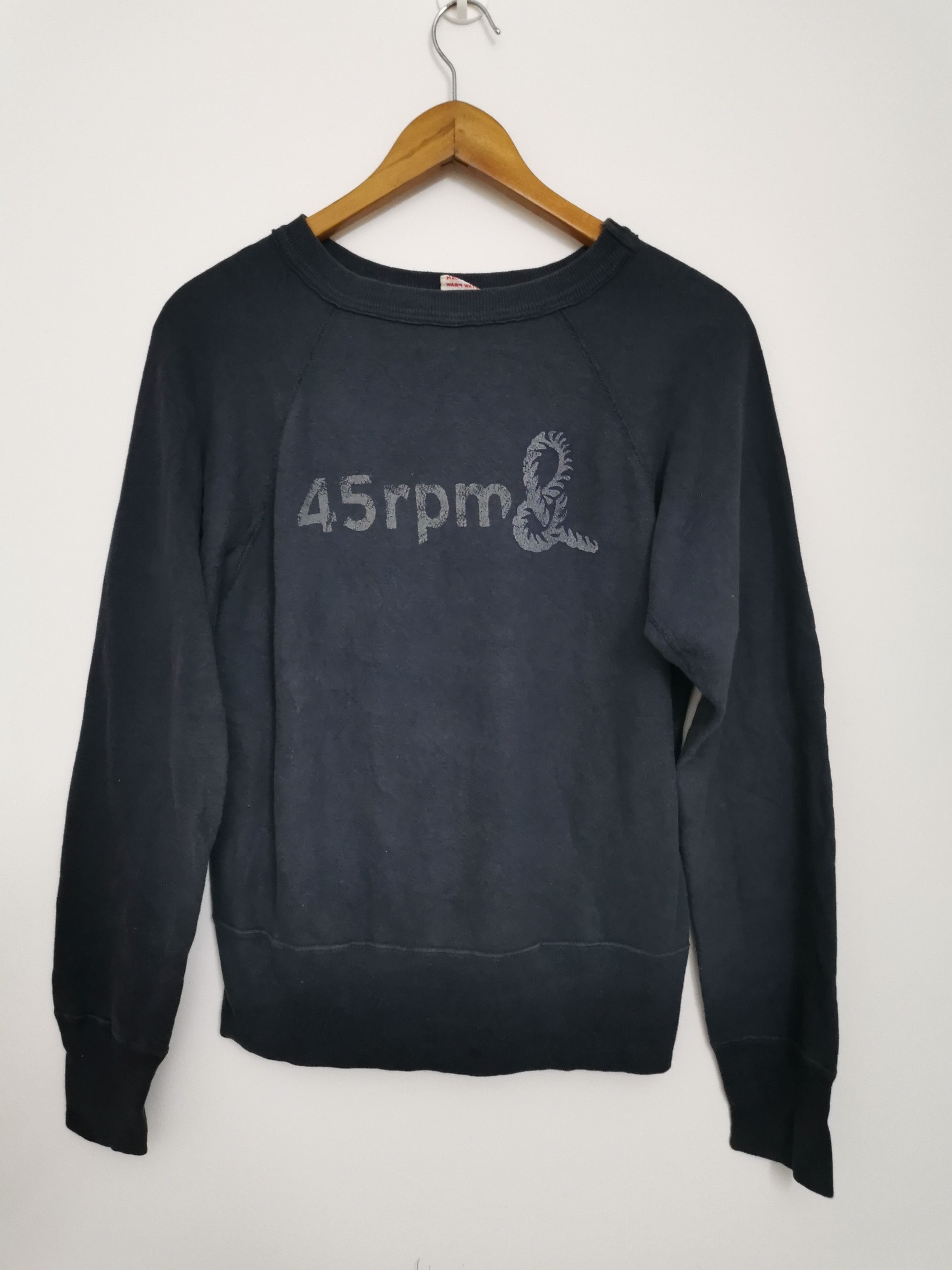 45rpm × Japanese Brand 45rpm Spell Out Logo Sweatshirt Size 2 Size US S / EU 44-46 / 1 - 1 Thumbnail