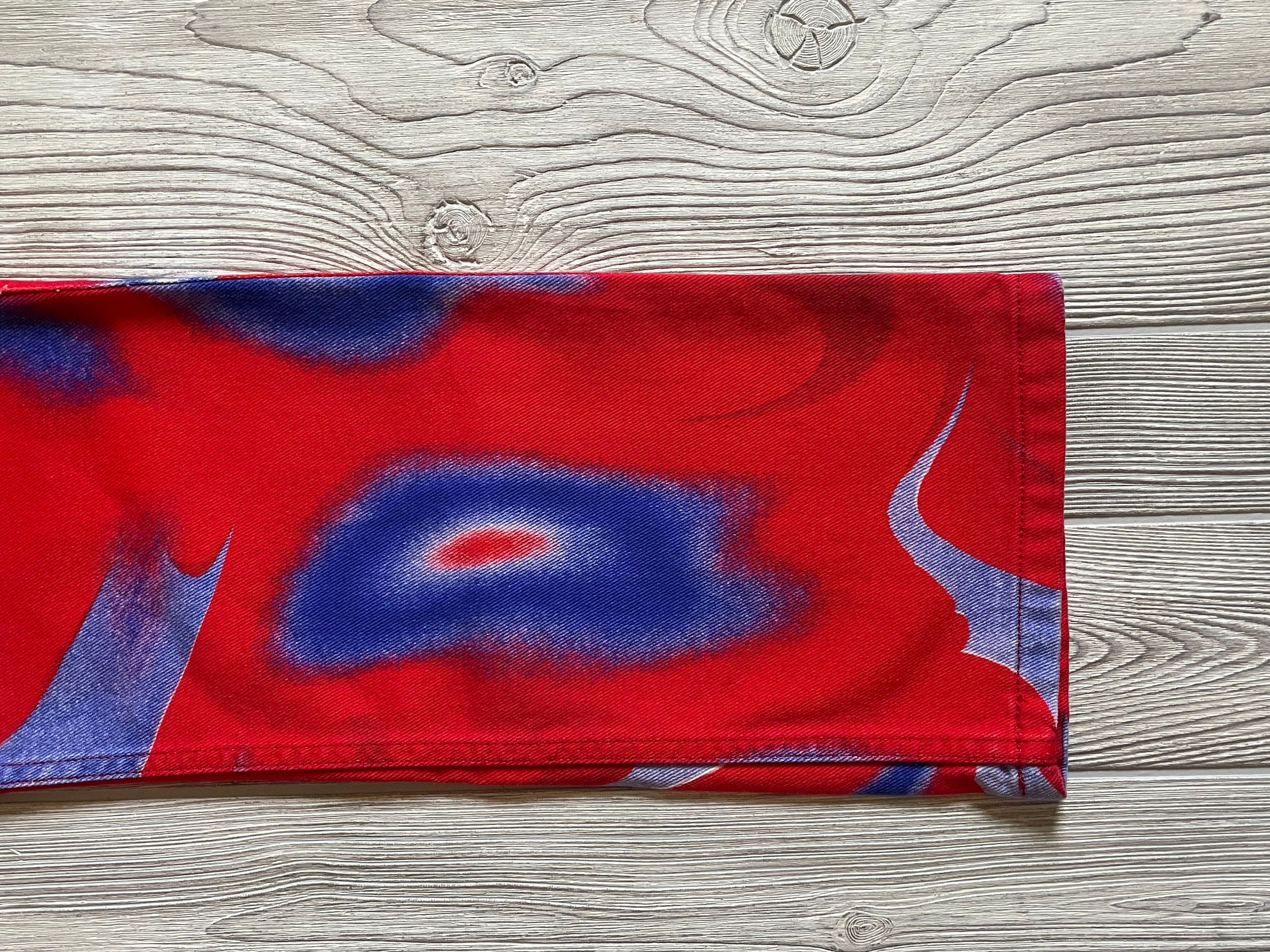 ERL Red & Blue Graphic Jeans Size US 30 / EU 46 - 5 Thumbnail