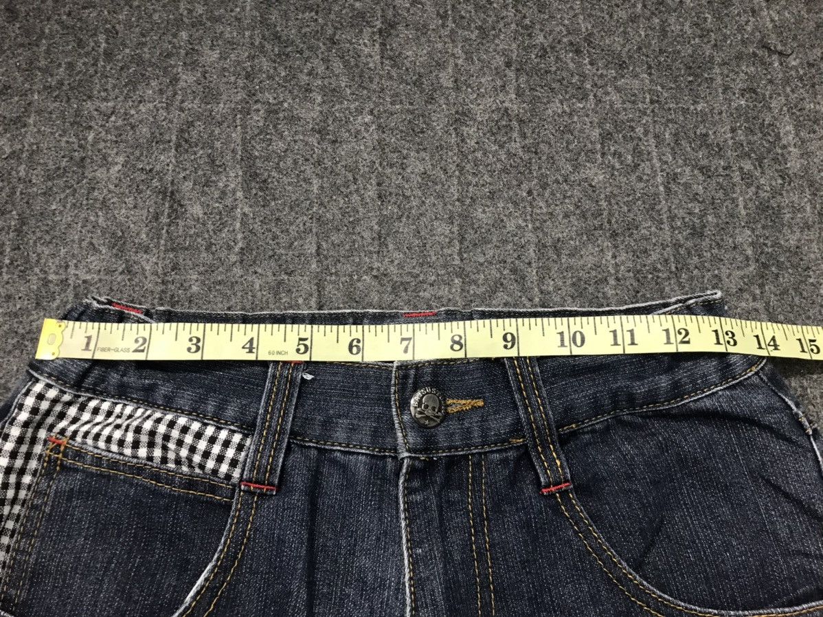 Japanese Brand × Vintage Bat-su Studio Distressed Denim Jeans Checked Inner Design Size US 26 / EU 42 - 10 Thumbnail