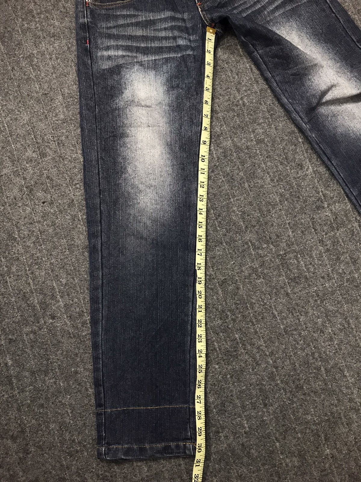 Japanese Brand × Vintage Bat-su Studio Distressed Denim Jeans Checked Inner Design Size US 26 / EU 42 - 12 Thumbnail