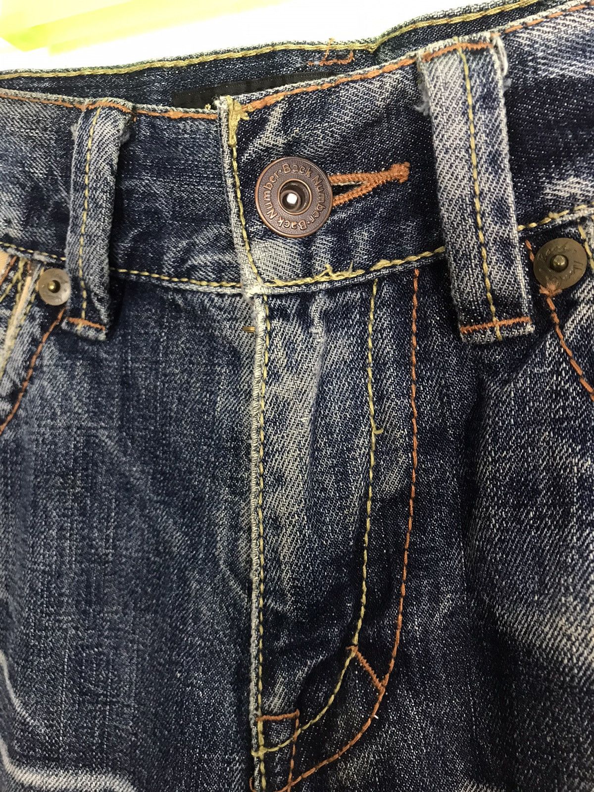 Japanese Brand Back Number Distressed Denim Jeans Buckle Size Waist 30 Size US 30 / EU 46 - 3 Thumbnail