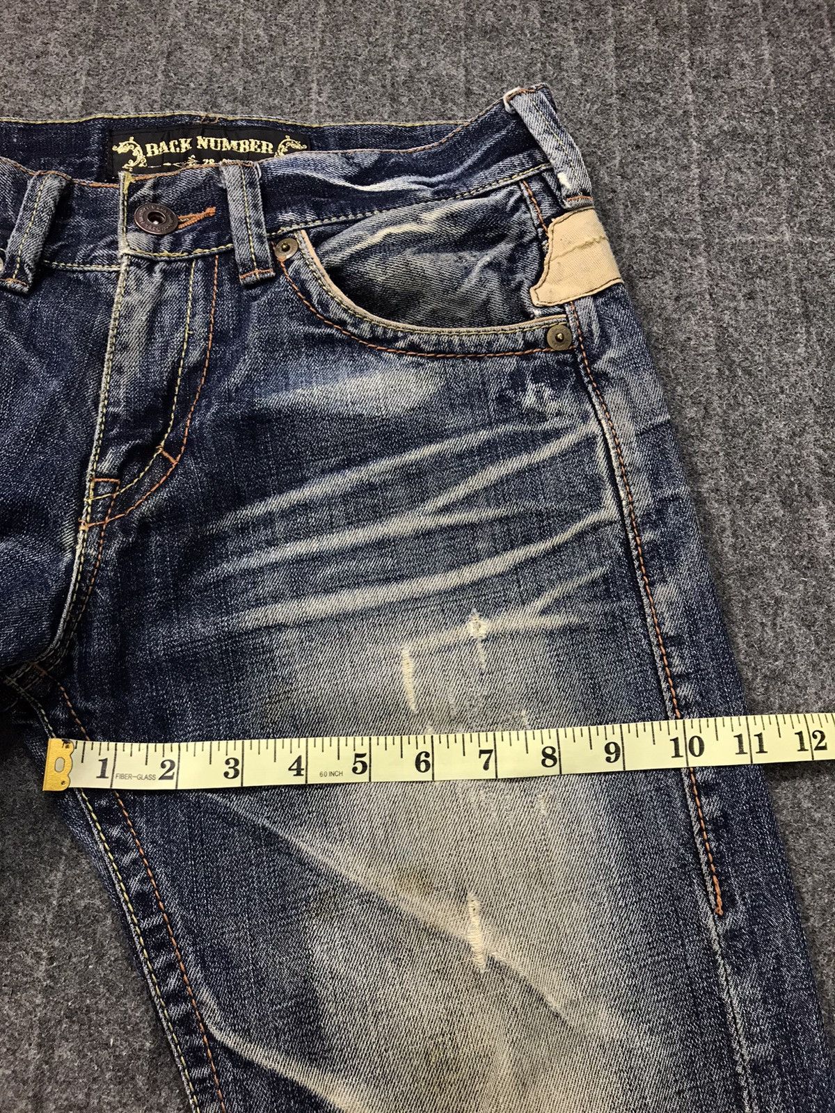 Japanese Brand Back Number Distressed Denim Jeans Buckle Size Waist 30 Size US 30 / EU 46 - 14 Thumbnail