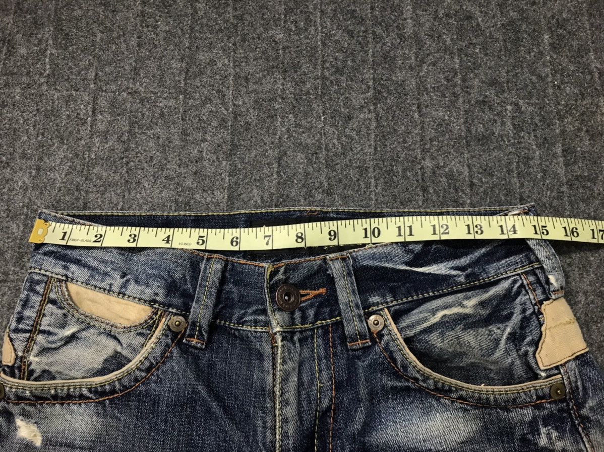 Japanese Brand Back Number Distressed Denim Jeans Buckle Size Waist 30 Size US 30 / EU 46 - 10 Thumbnail