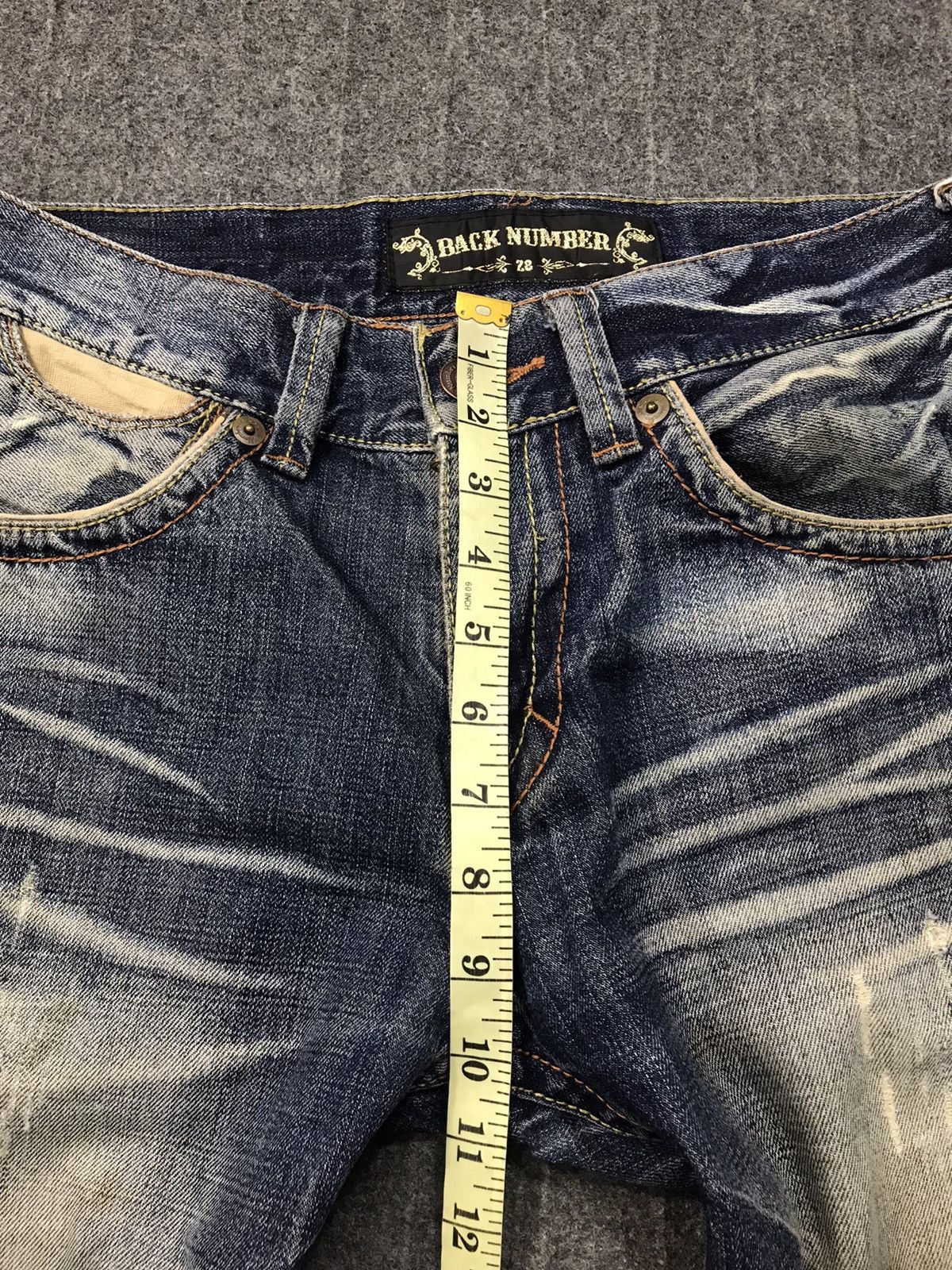 Japanese Brand Back Number Distressed Denim Jeans Buckle Size Waist 30 Size US 30 / EU 46 - 13 Thumbnail
