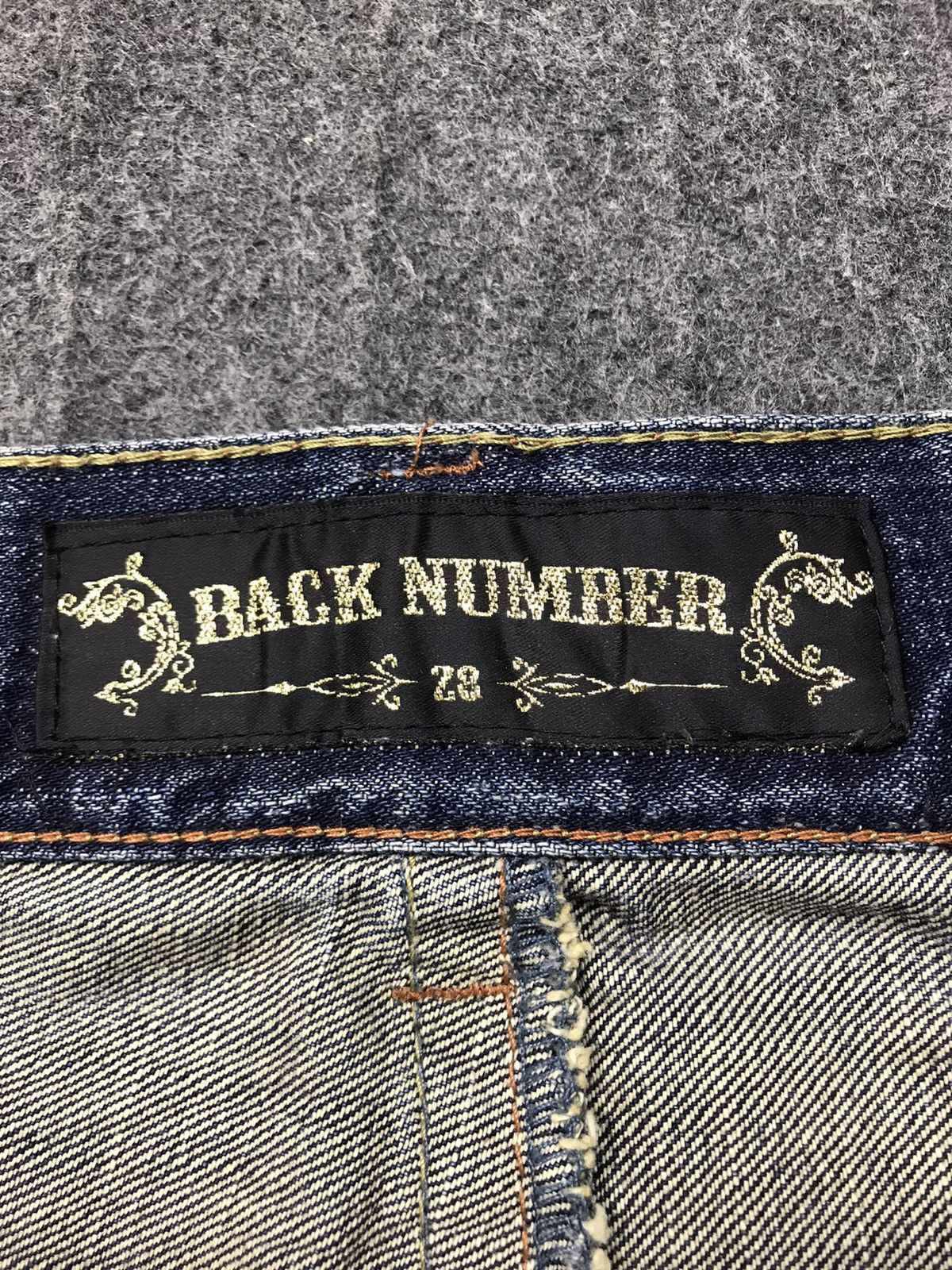 Japanese Brand Back Number Distressed Denim Jeans Buckle Size Waist 30 Size US 30 / EU 46 - 7 Thumbnail