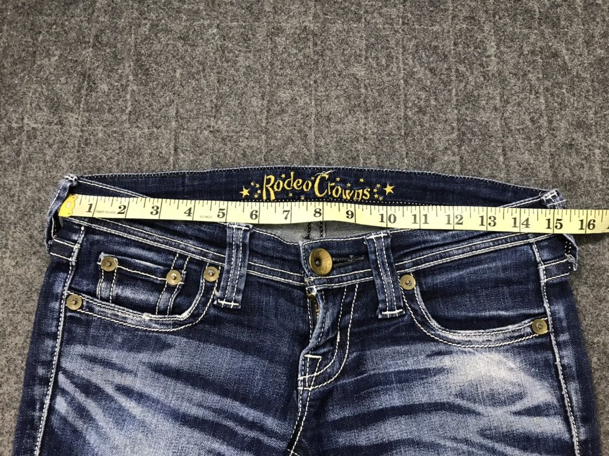 Japanese Brand × Vintage Rodeo Crown Distressed Denim Jeans Indigo Slim Fit Cut Size US 30 / EU 46 - 8 Thumbnail