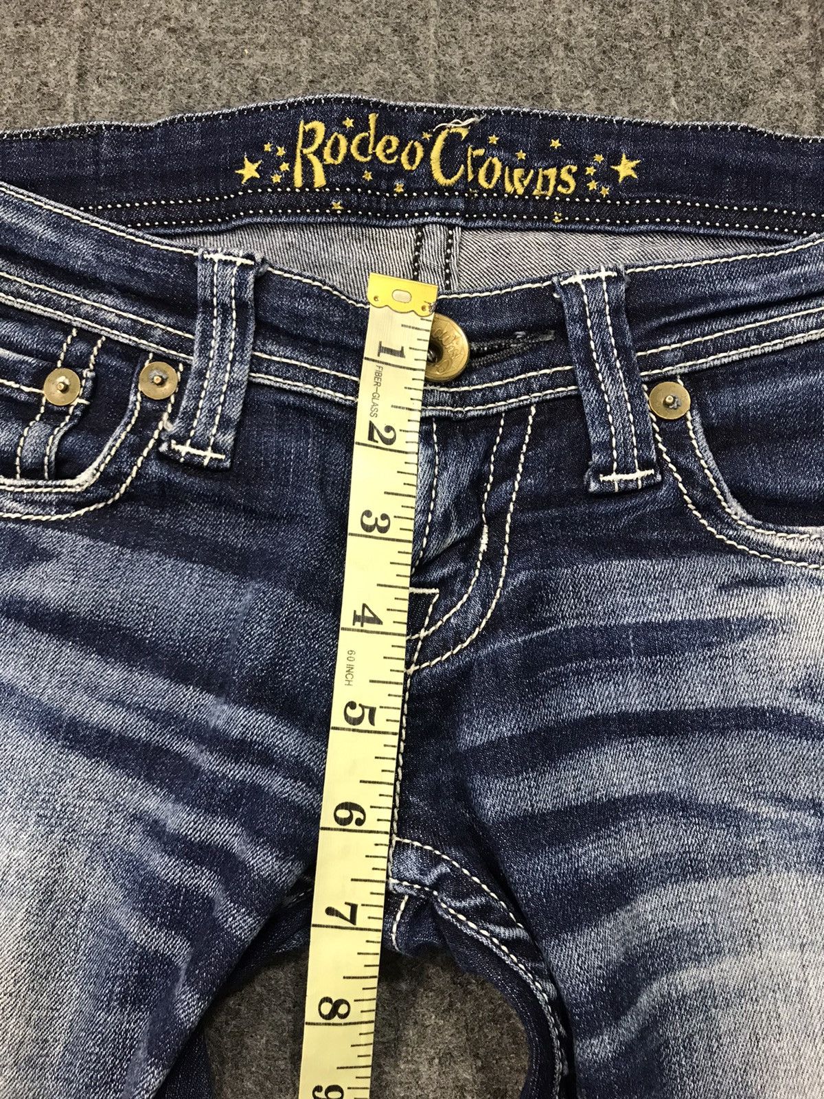 Japanese Brand × Vintage Rodeo Crown Distressed Denim Jeans Indigo Slim Fit Cut Size US 30 / EU 46 - 11 Thumbnail