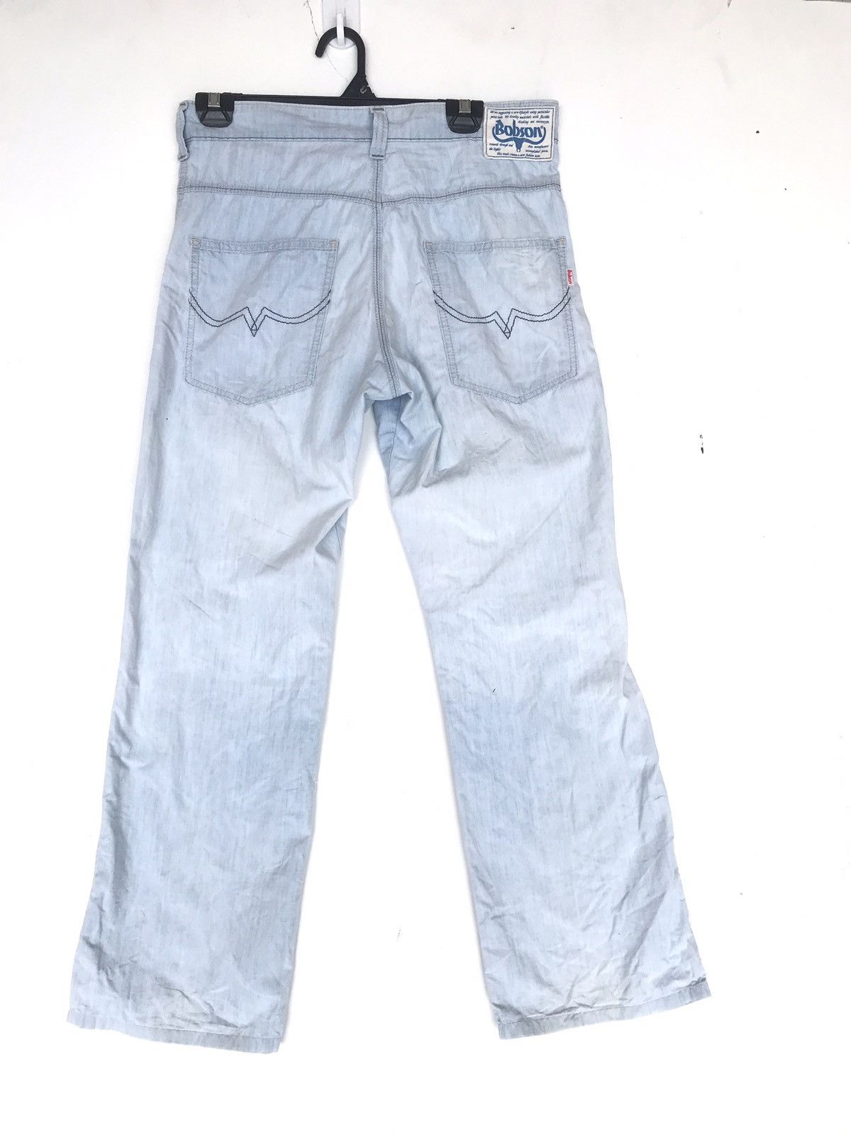 Japanese Brand Vintage Bobson Baker Pants Denim Jeans light wash Size US 31 - 2 Thumbnail
