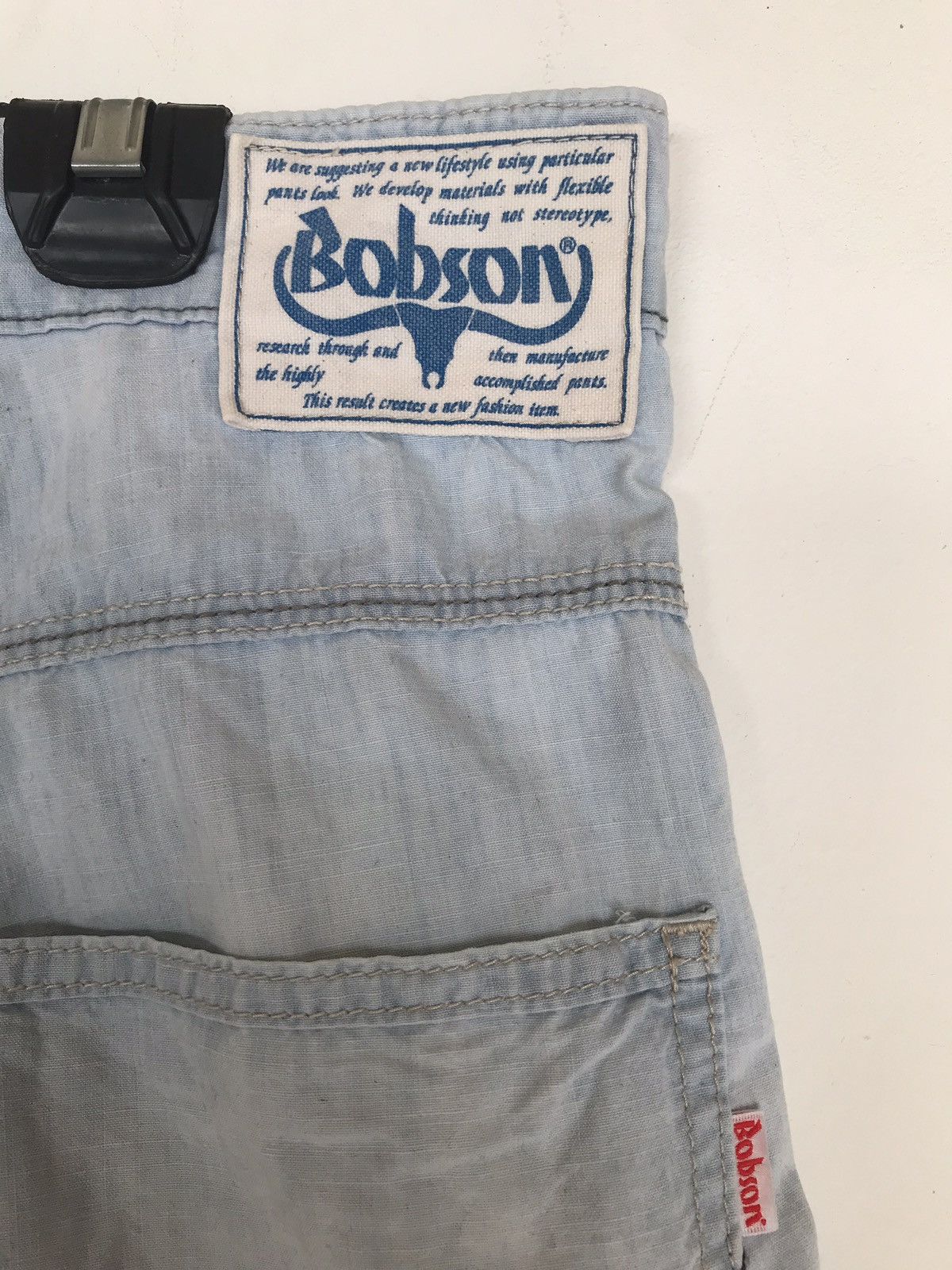 Japanese Brand Vintage Bobson Baker Pants Denim Jeans light wash Size US 31 - 6 Thumbnail