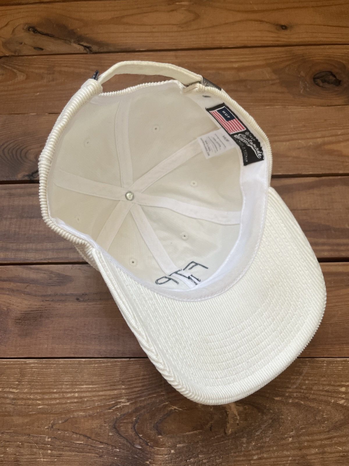 Fuck The Population × Huf FTP x Huf White Corduroy Frowny Face Hat 2016 Size ONE SIZE - 3 Thumbnail