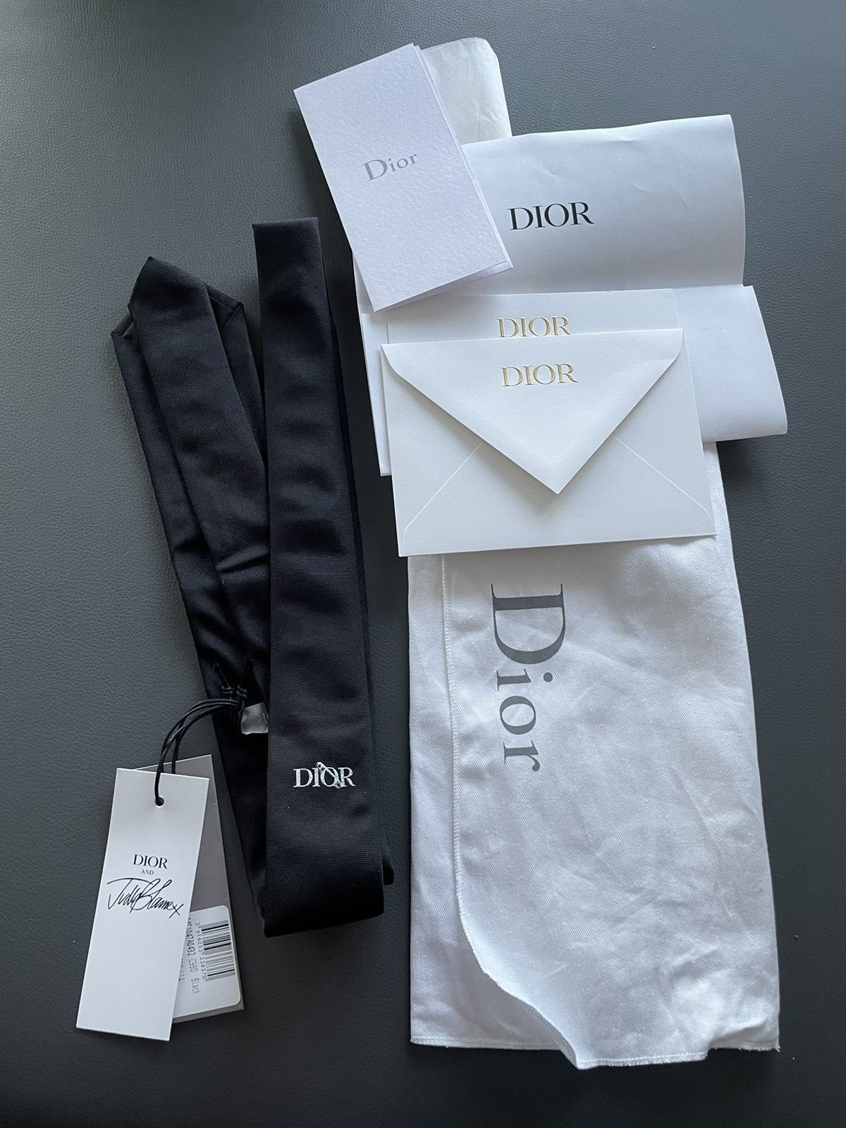Dior Sold Runway LimitedEdition Dior x Judy Blame Silk Logo Tie Size ONE SIZE - 17 Thumbnail