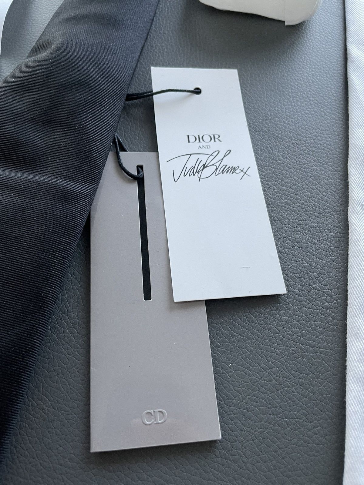 Dior Sold Runway LimitedEdition Dior x Judy Blame Silk Logo Tie Size ONE SIZE - 5 Thumbnail