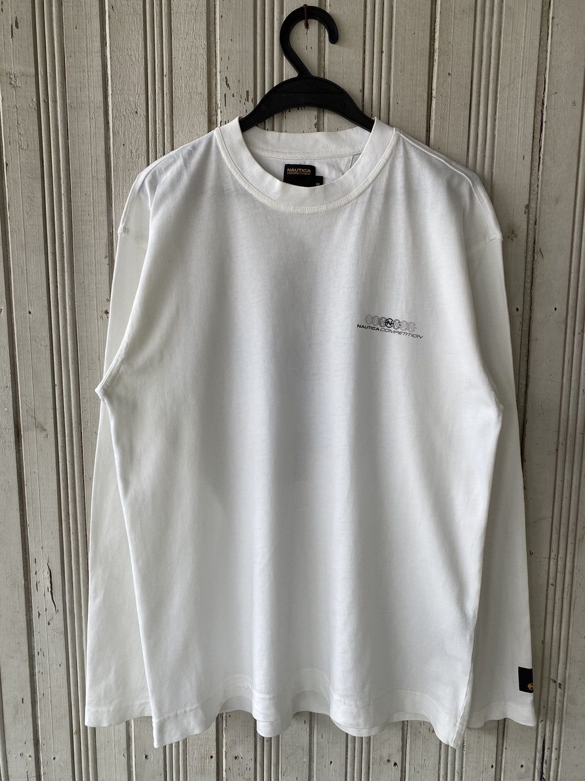 image of Nautica Competition Long Sleeve in White, Men's (Size Medium)