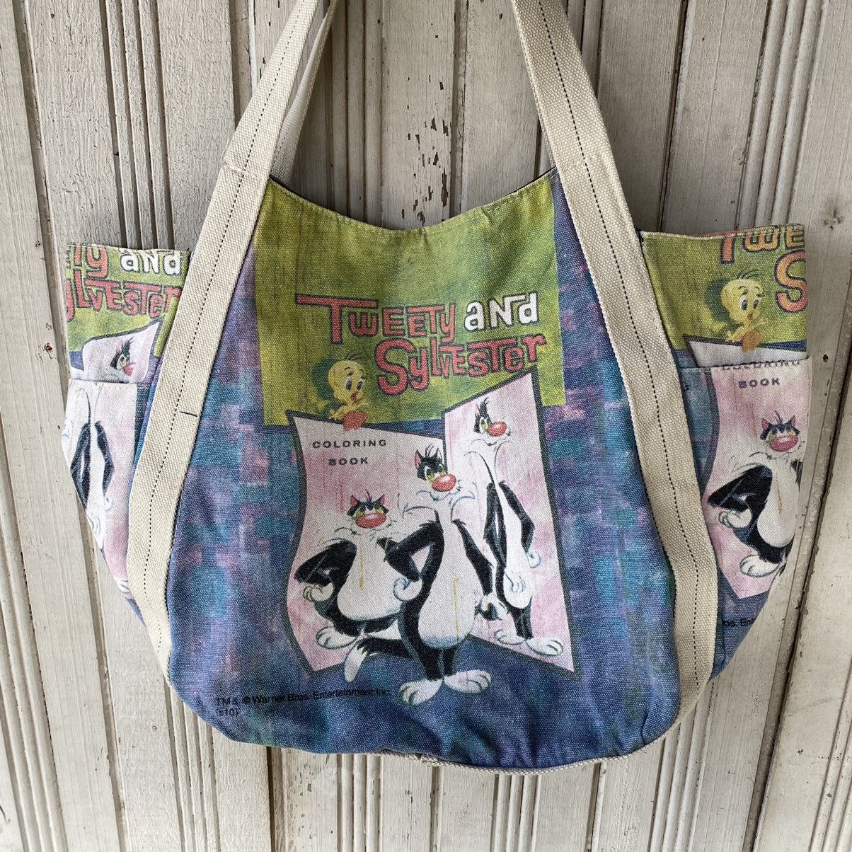 Vintage Vintage Cartoon Warner Bros Distressed Tote Bag Size ONE SIZE - 3 Thumbnail