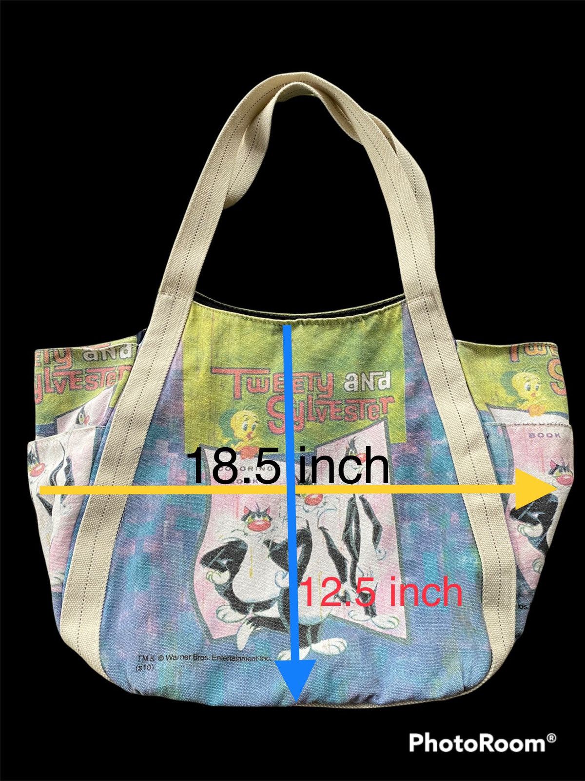 Vintage Vintage Cartoon Warner Bros Distressed Tote Bag Size ONE SIZE - 12 Thumbnail