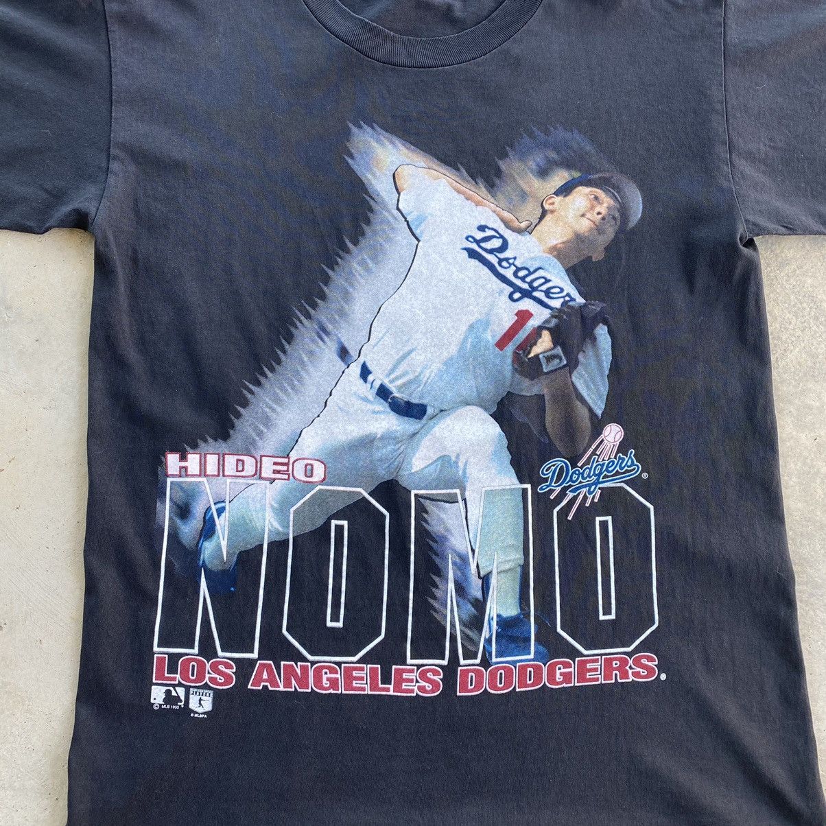 Vintage Vintage 90s Hideo Nomo Dodgers single stitch Tshirt Size US L / EU 52-54 / 3 - 3 Thumbnail