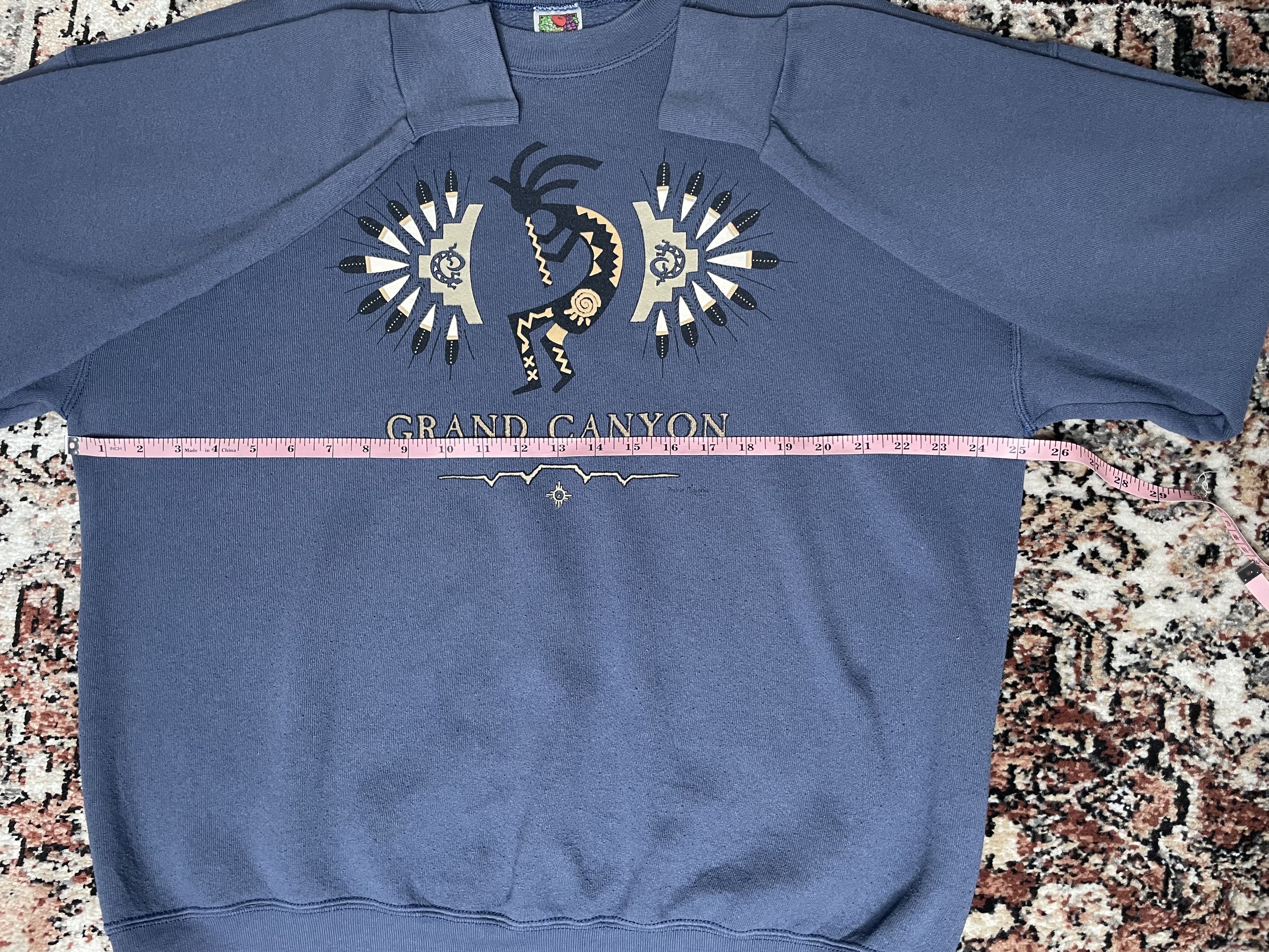 Fruit Of The Loom Fruit of the Loom - Grand Canyon Blue Crewneck Size US XL / EU 56 / 4 - 6 Thumbnail
