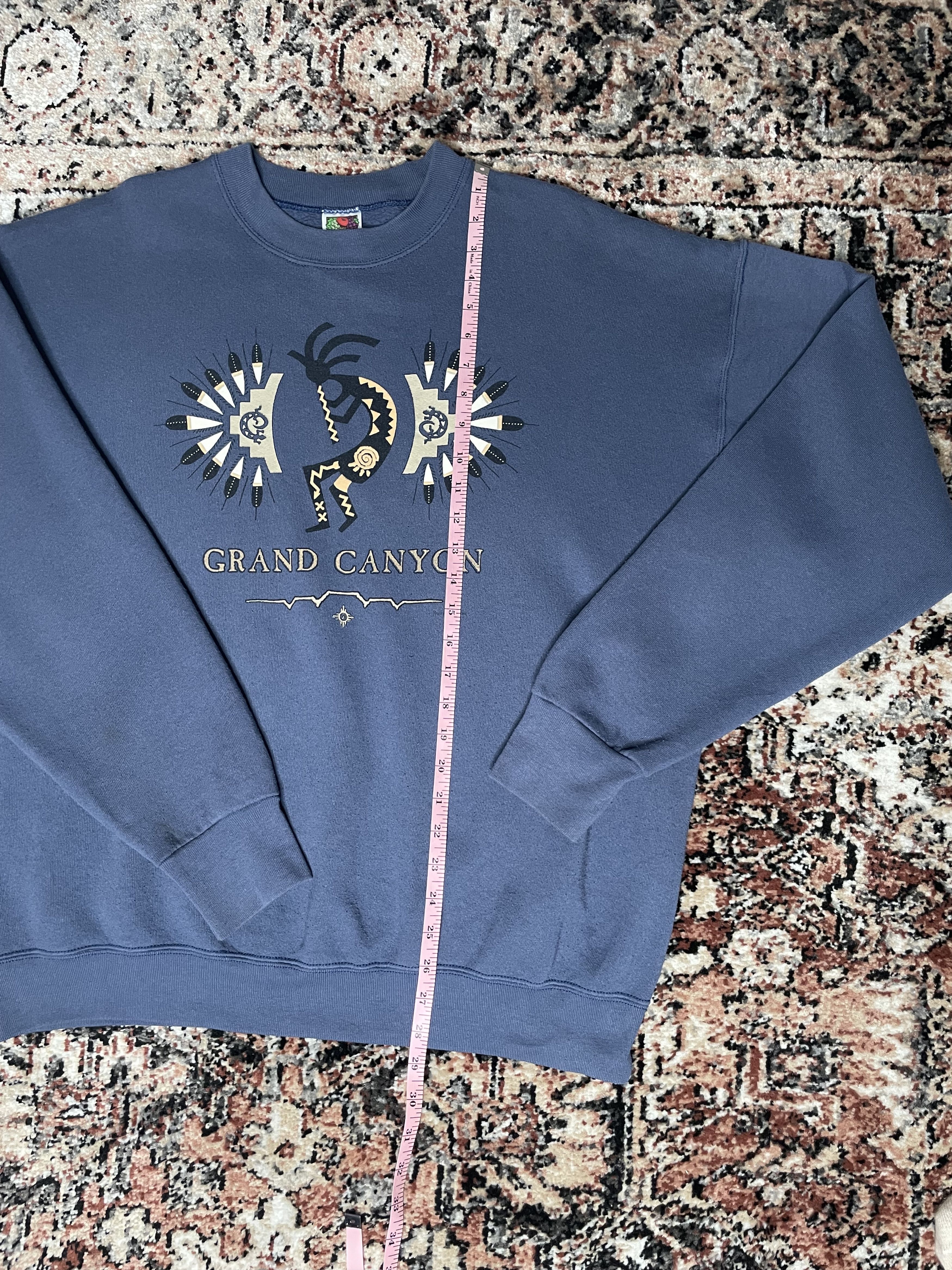 Fruit Of The Loom Fruit of the Loom - Grand Canyon Blue Crewneck Size US XL / EU 56 / 4 - 5 Thumbnail