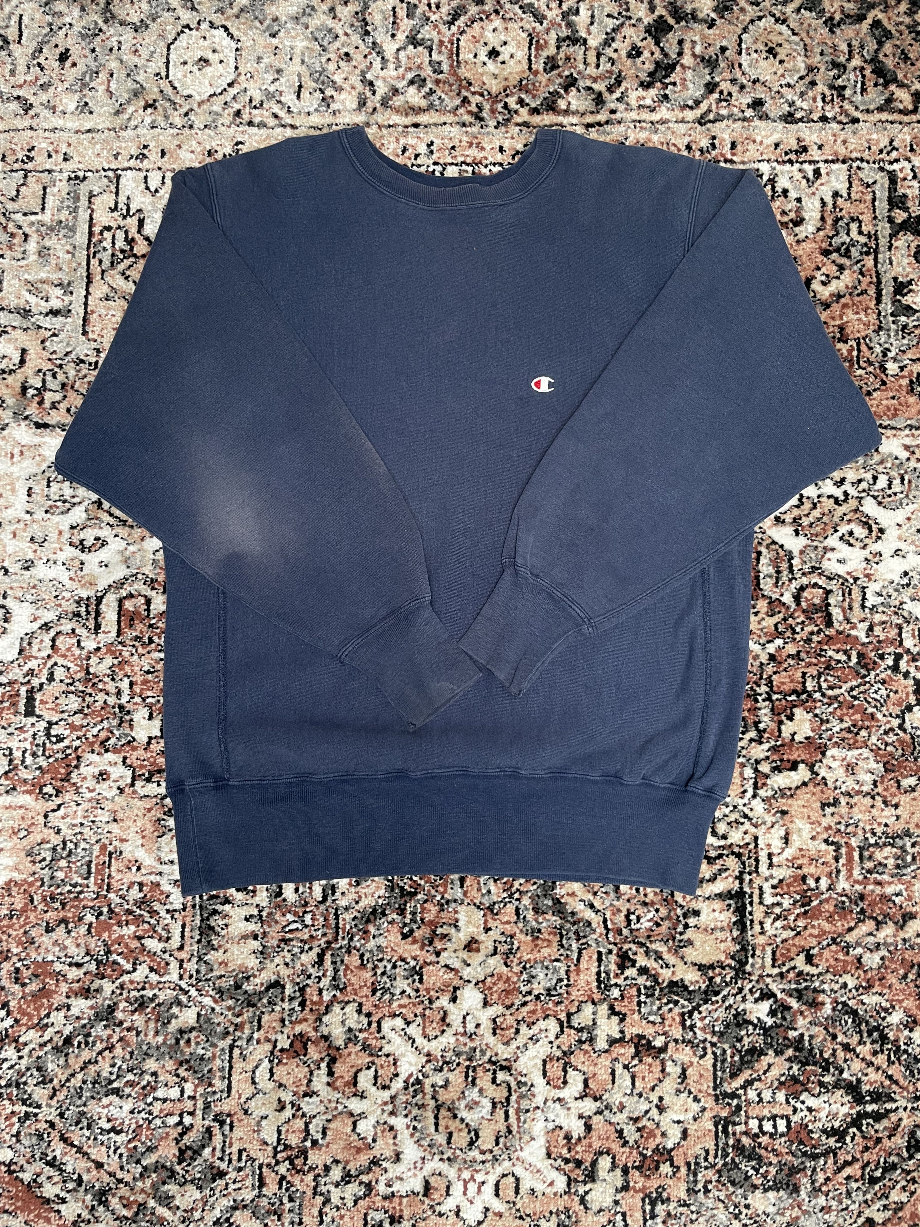 Champion Champion - Reverse Weave Navy Blue Crewneck Size US XL / EU 56 / 4 - 1 Thumbnail