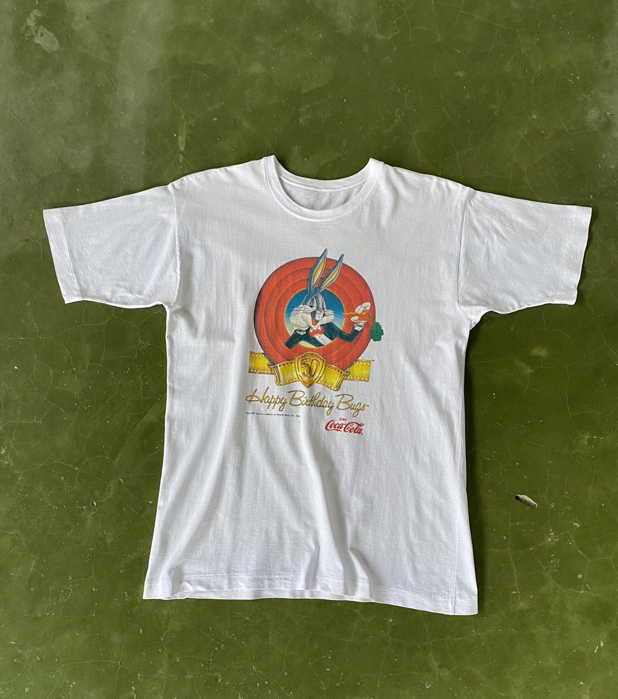 Vintage Vintage Warner Bros Coca Cola Distressed Tees Size US S / EU 44-46 / 1 - 1 Thumbnail