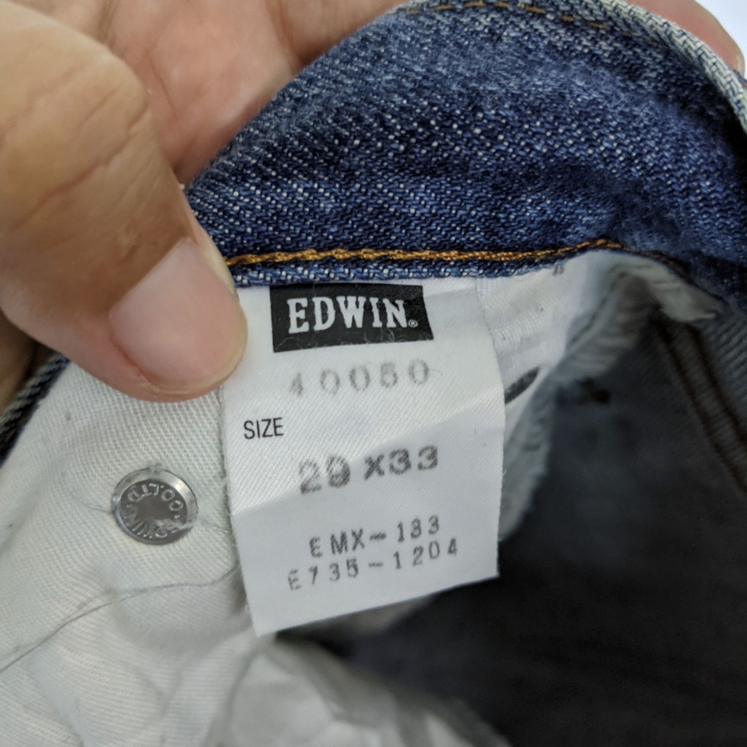 Edwin 90's EDWIN Japan Denim Jeans Pant Boot Cut Size 29" - 13 Thumbnail
