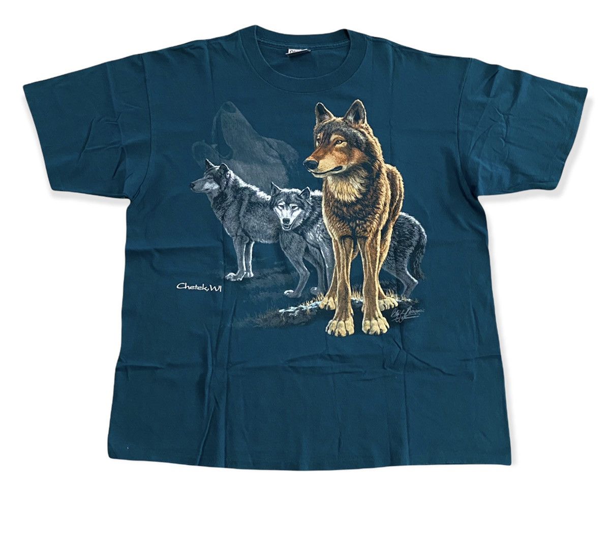 VINTAGE 90s SILKMASTERS WOLF T-SHIRT