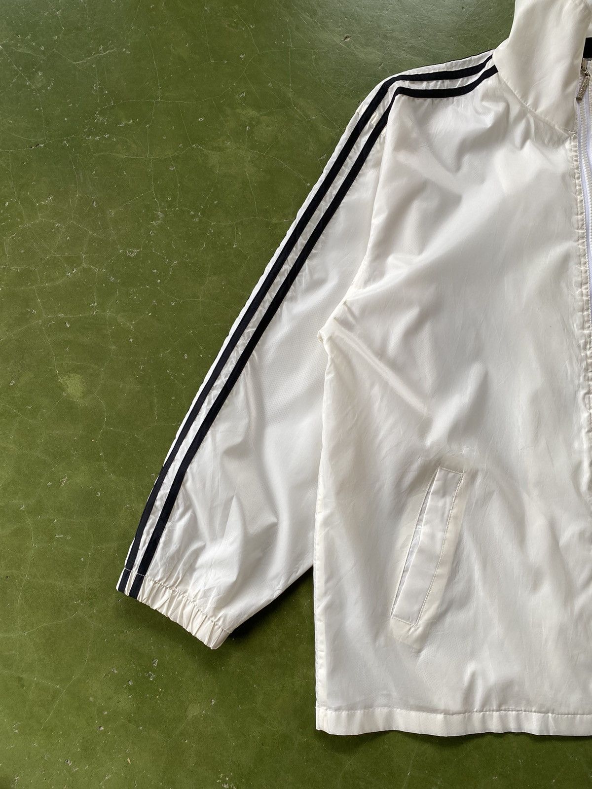 Vintage Adidas Big Logo Nylon Distressed Jacket - Main Image